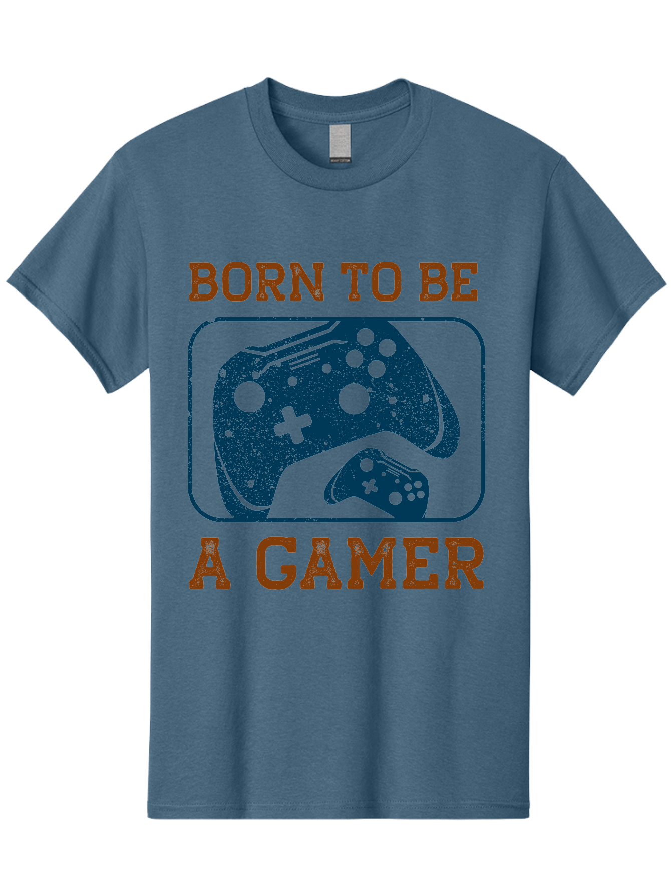 Born-To-Be-A-Gamer Men'S Graphic Tee, 100% Cotton, Comfortable Casual Summer Wear, Machine Washable, Gaming Controller, Born To Be A Gamer, Video Game Accessories, Gamer Lifestyle, Gaming Culture, Gaming Passion, Game Console - Aaa621 5