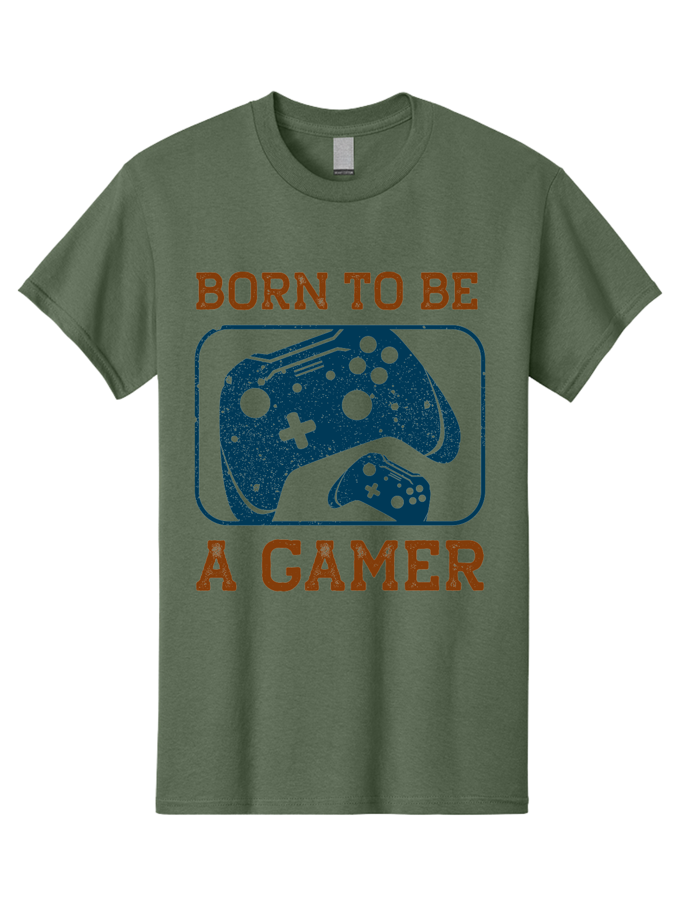 Born-To-Be-A-Gamer Men'S Graphic Tee, 100% Cotton, Comfortable Casual Summer Wear, Machine Washable, Gaming Controller, Born To Be A Gamer, Video Game Accessories, Gamer Lifestyle, Gaming Culture, Gaming Passion, Game Console - Aaa621 9