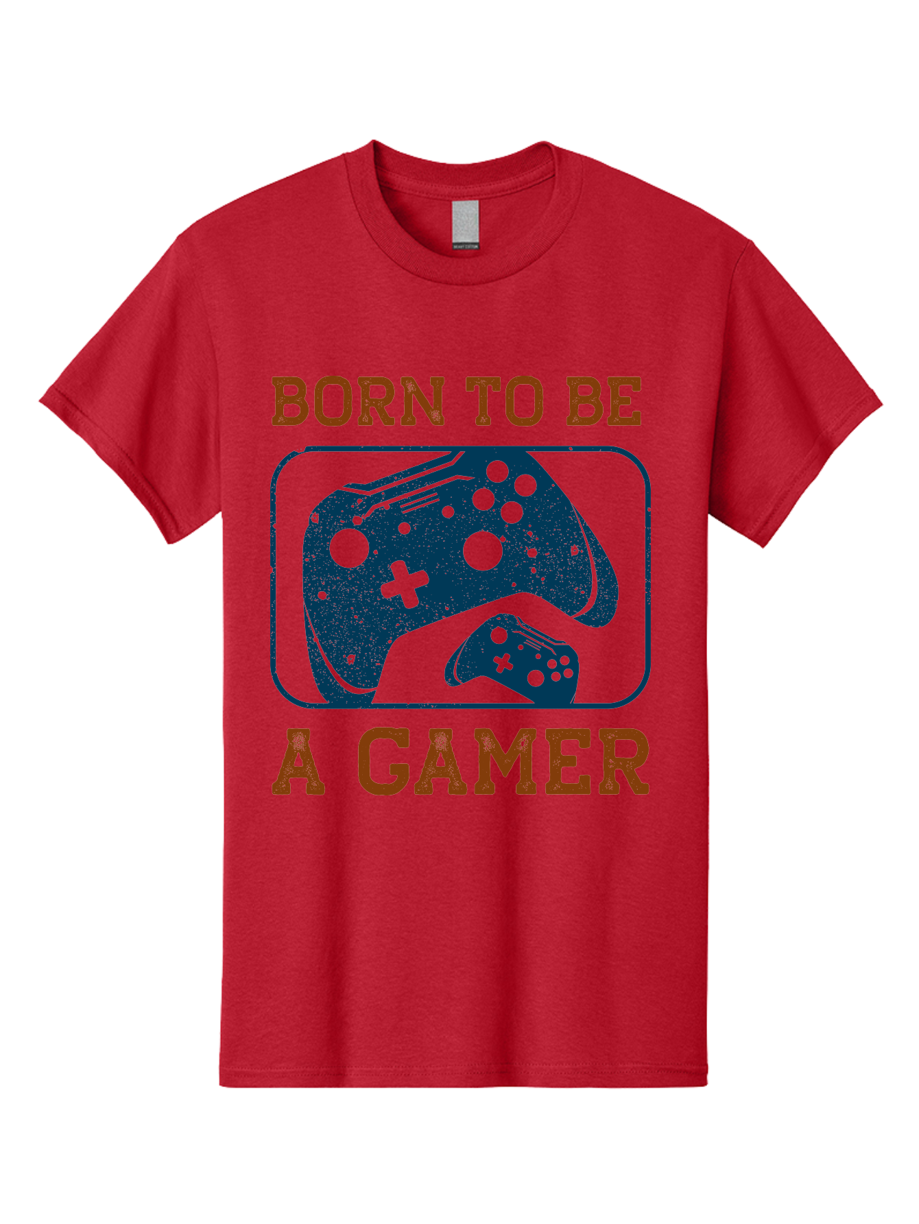 Born-To-Be-A-Gamer Men'S Graphic Tee, 100% Cotton, Comfortable Casual Summer Wear, Machine Washable, Gaming Controller, Born To Be A Gamer, Video Game Accessories, Gamer Lifestyle, Gaming Culture, Gaming Passion, Game Console - Aaa621 3