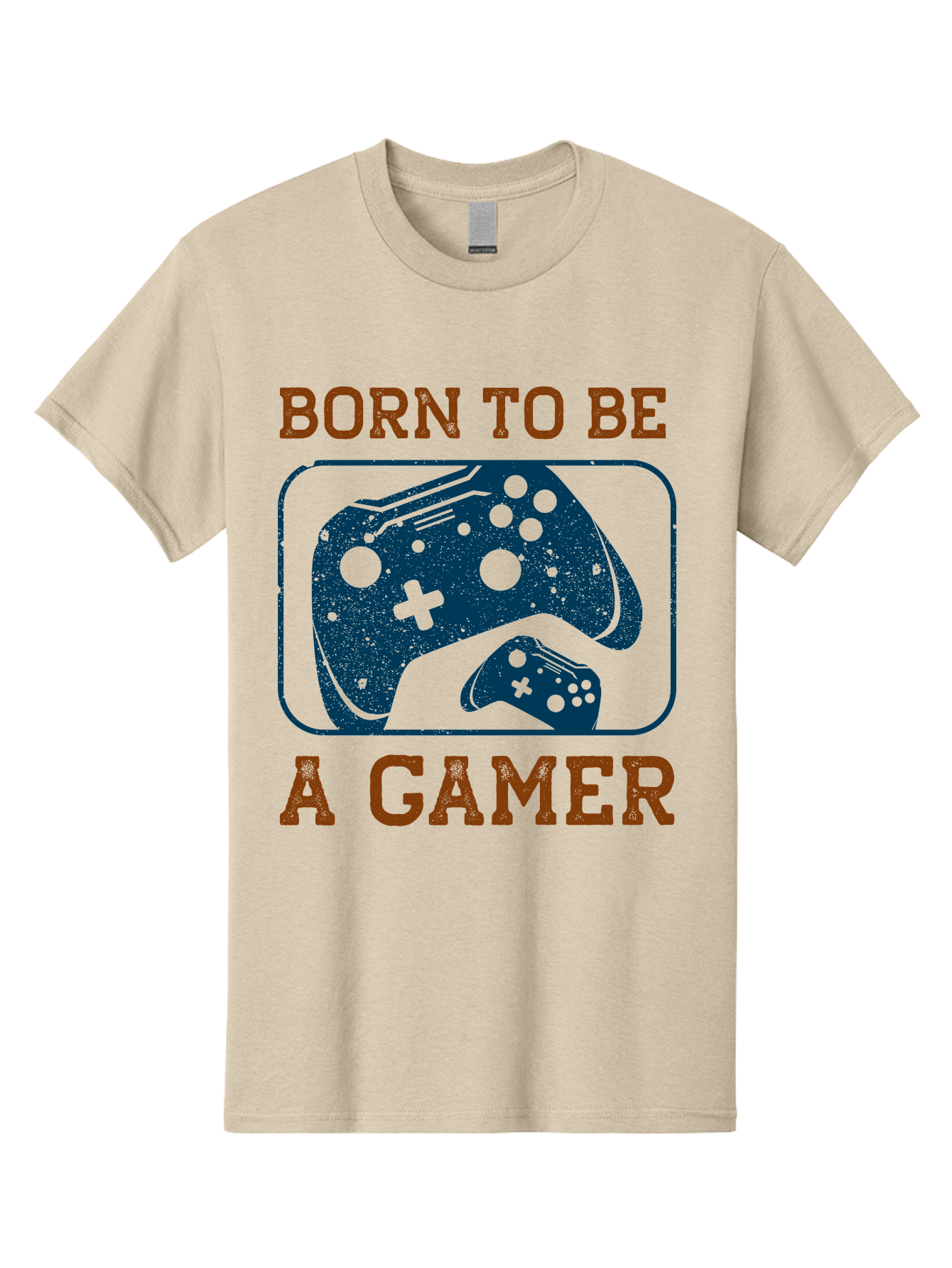 Born-To-Be-A-Gamer Men'S Graphic Tee, 100% Cotton, Comfortable Casual Summer Wear, Machine Washable, Gaming Controller, Born To Be A Gamer, Video Game Accessories, Gamer Lifestyle, Gaming Culture, Gaming Passion, Game Console - Aaa621 15