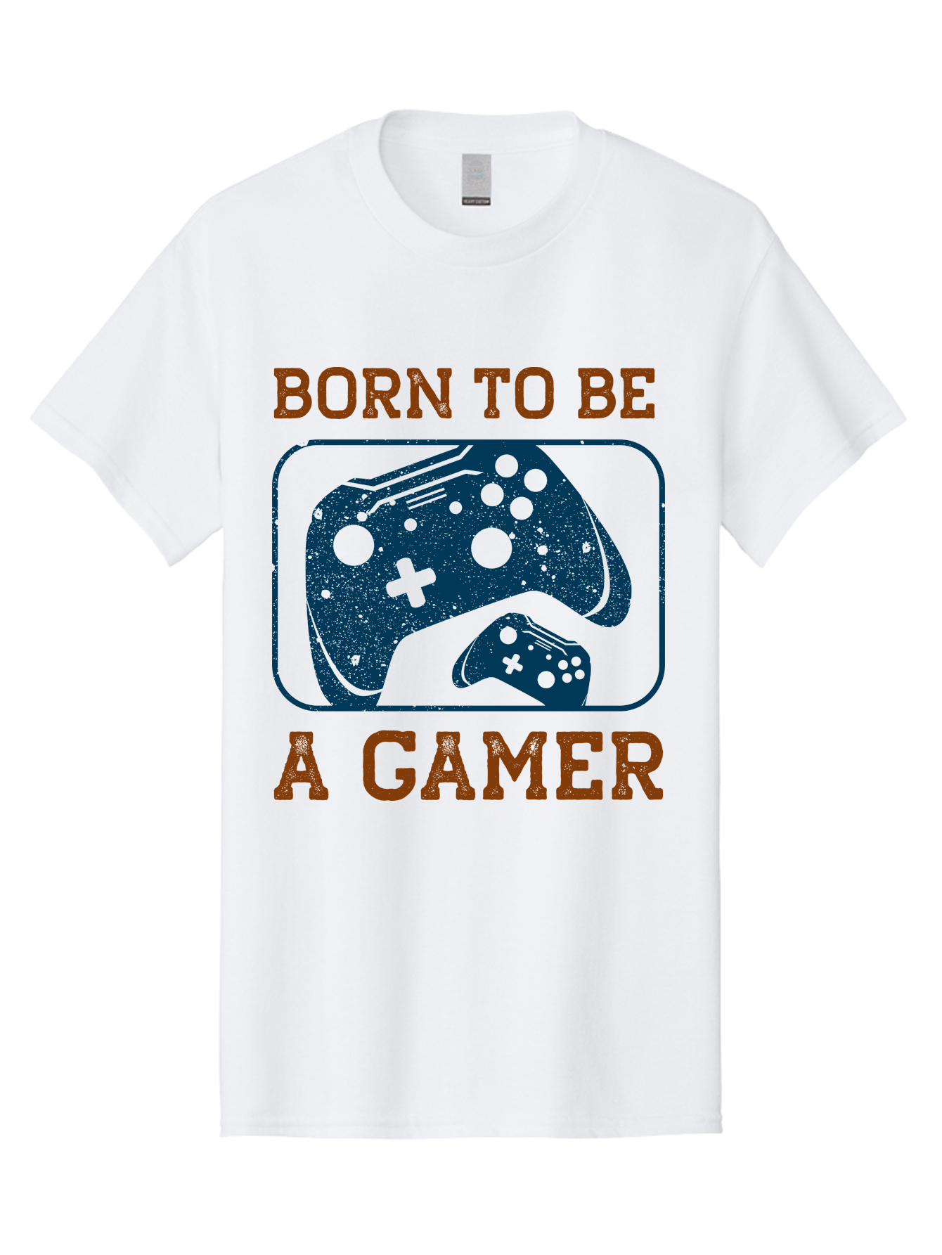Born-To-Be-A-Gamer Men'S Graphic Tee, 100% Cotton, Comfortable Casual Summer Wear, Machine Washable, Gaming Controller, Born To Be A Gamer, Video Game Accessories, Gamer Lifestyle, Gaming Culture, Gaming Passion, Game Console - Aaa621 13