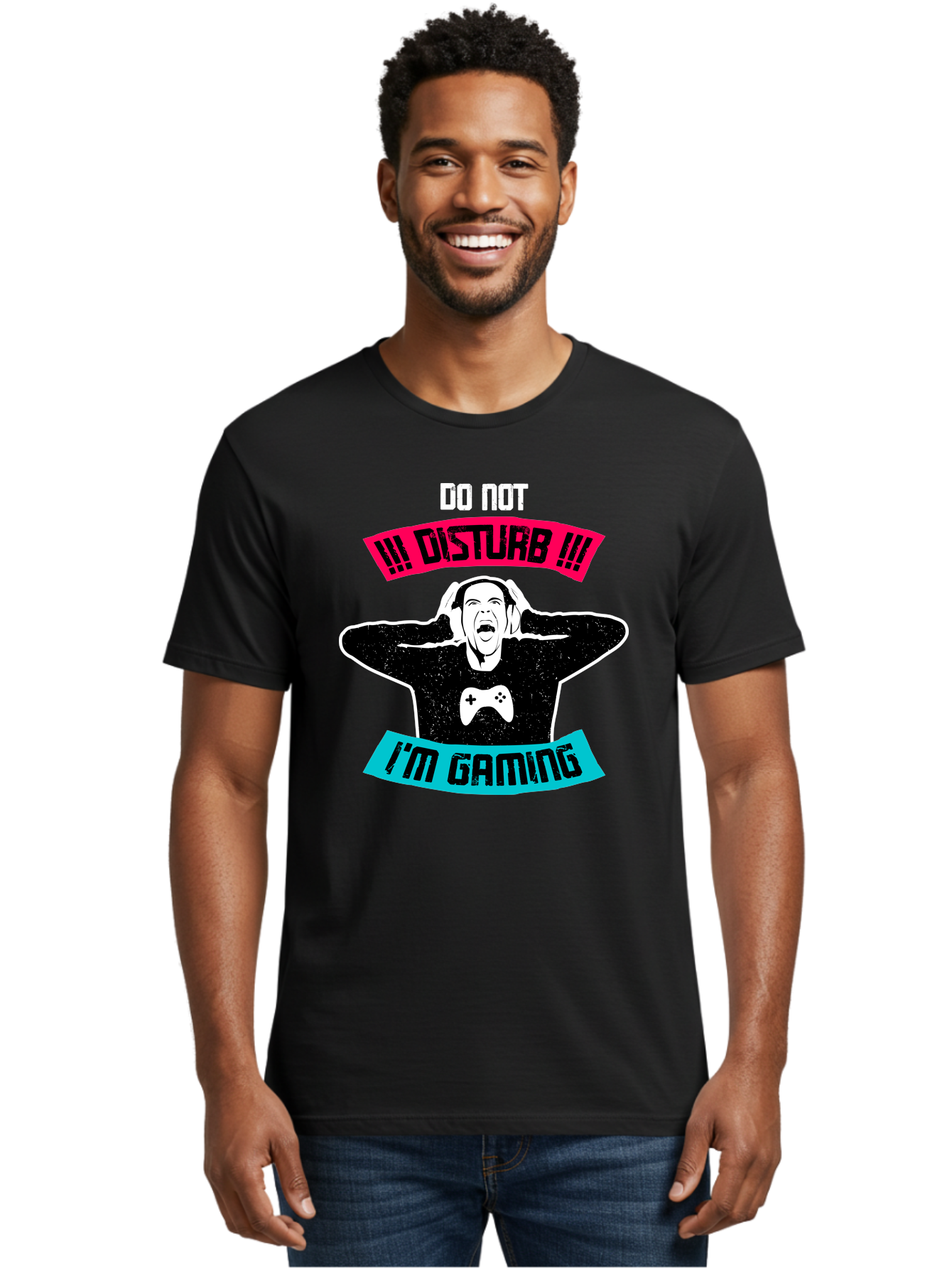 Do-Not-Disturb-I-M-Gaming Men'S Graphic Tee, 100% Cotton, Comfortable Casual Summer Wear, Machine Washable, Gaming Warning, Do Not Disturb, Gamer Warning, Gaming Sign, Gamer Alert, Game On, Serious Gamer, Warning Sign, Gamer Life - Aaa623 16