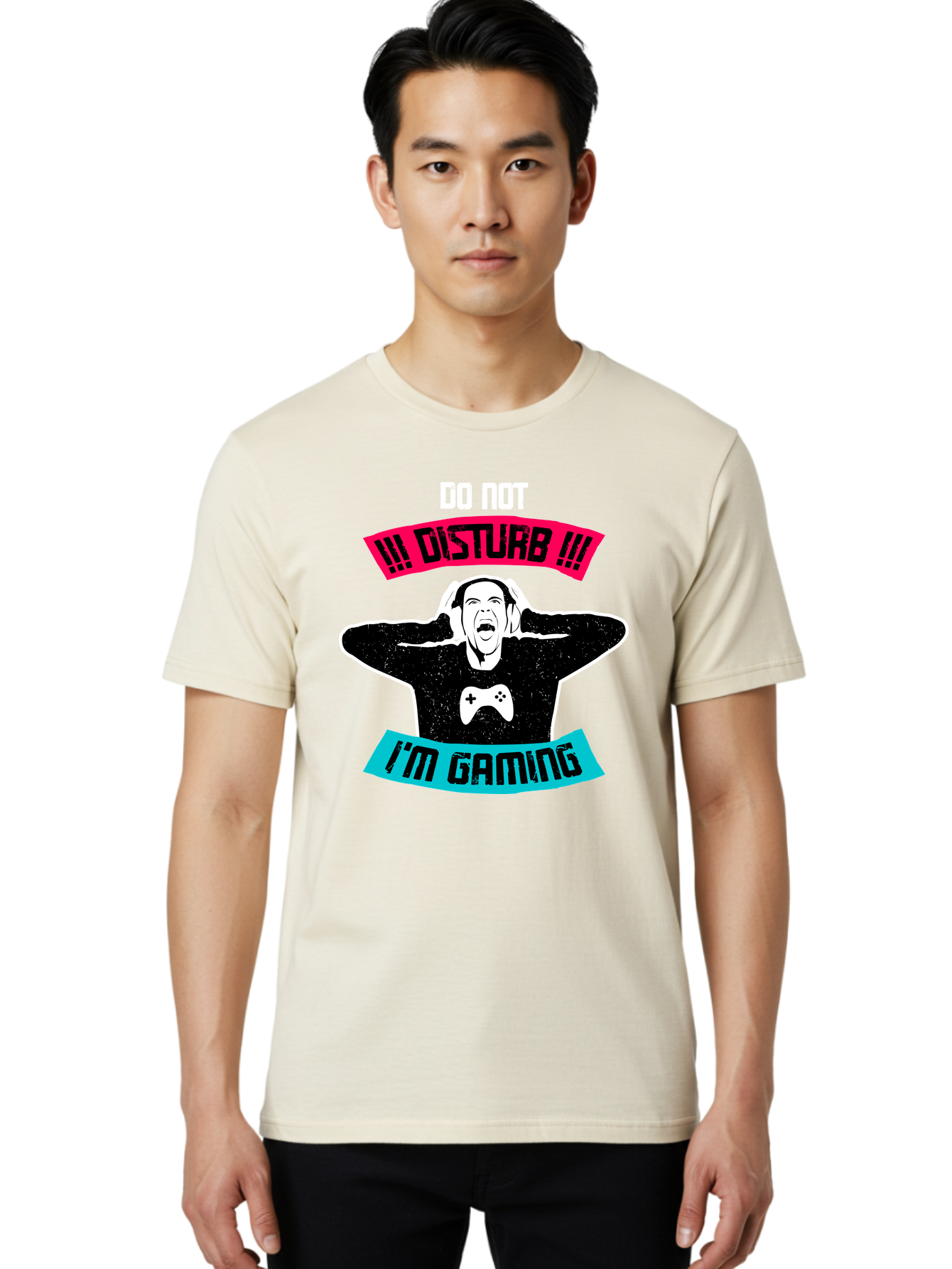Do-Not-Disturb-I-M-Gaming Men'S Graphic Tee, 100% Cotton, Comfortable Casual Summer Wear, Machine Washable, Gaming Warning, Do Not Disturb, Gamer Warning, Gaming Sign, Gamer Alert, Game On, Serious Gamer, Warning Sign, Gamer Life - Aaa623 18