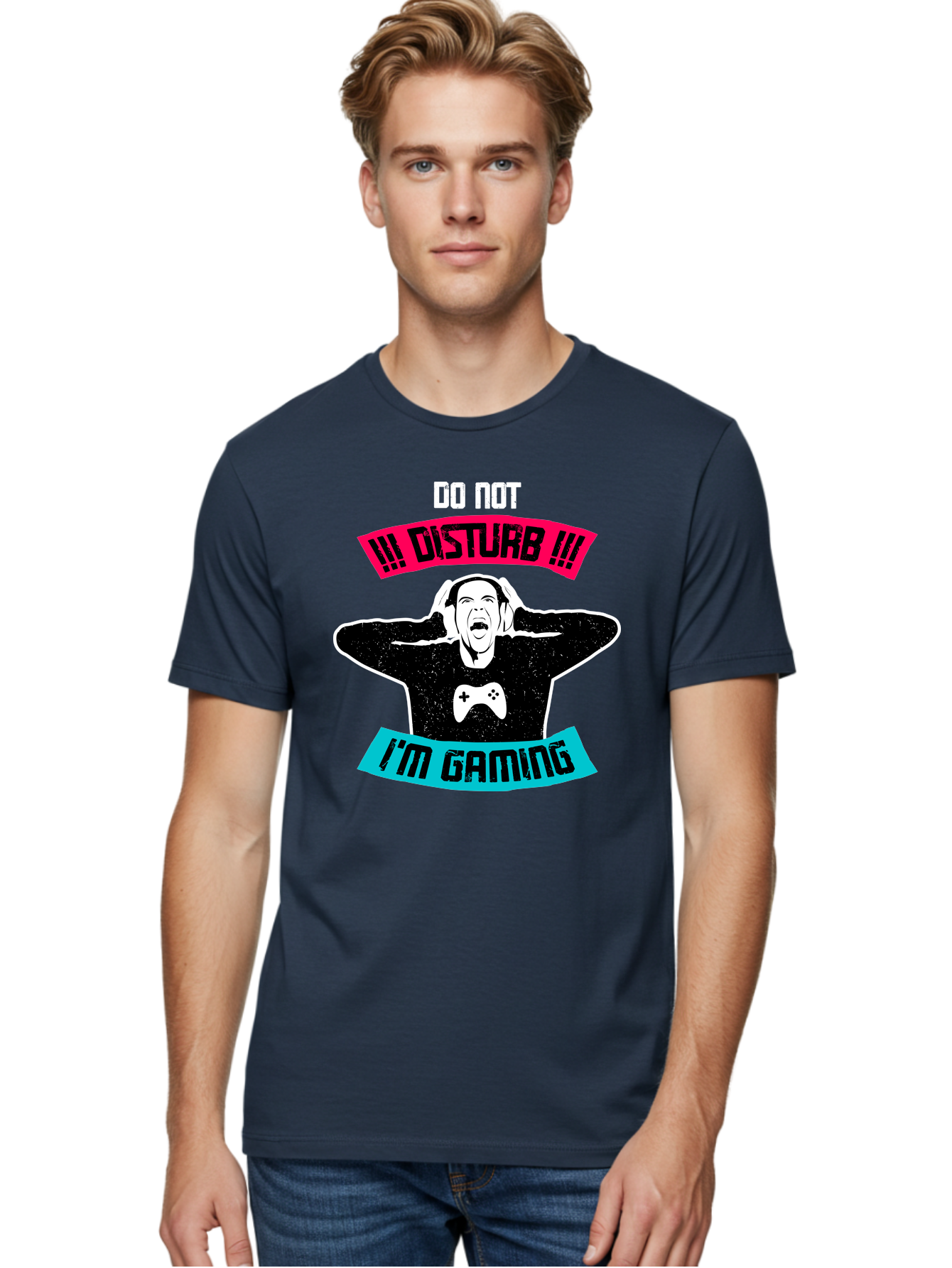 Do-Not-Disturb-I-M-Gaming Men'S Graphic Tee, 100% Cotton, Comfortable Casual Summer Wear, Machine Washable, Gaming Warning, Do Not Disturb, Gamer Warning, Gaming Sign, Gamer Alert, Game On, Serious Gamer, Warning Sign, Gamer Life - Aaa623 4