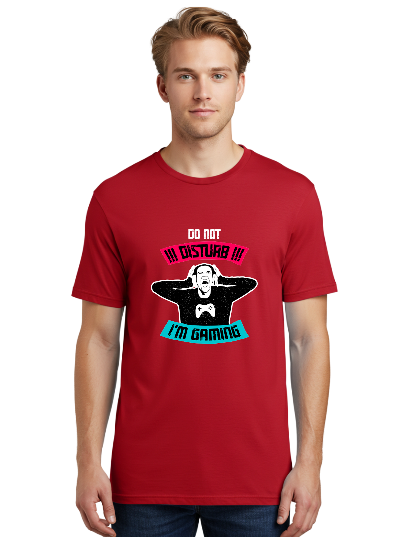 Do-Not-Disturb-I-M-Gaming Men'S Graphic Tee, 100% Cotton, Comfortable Casual Summer Wear, Machine Washable, Gaming Warning, Do Not Disturb, Gamer Warning, Gaming Sign, Gamer Alert, Game On, Serious Gamer, Warning Sign, Gamer Life - Aaa623 30