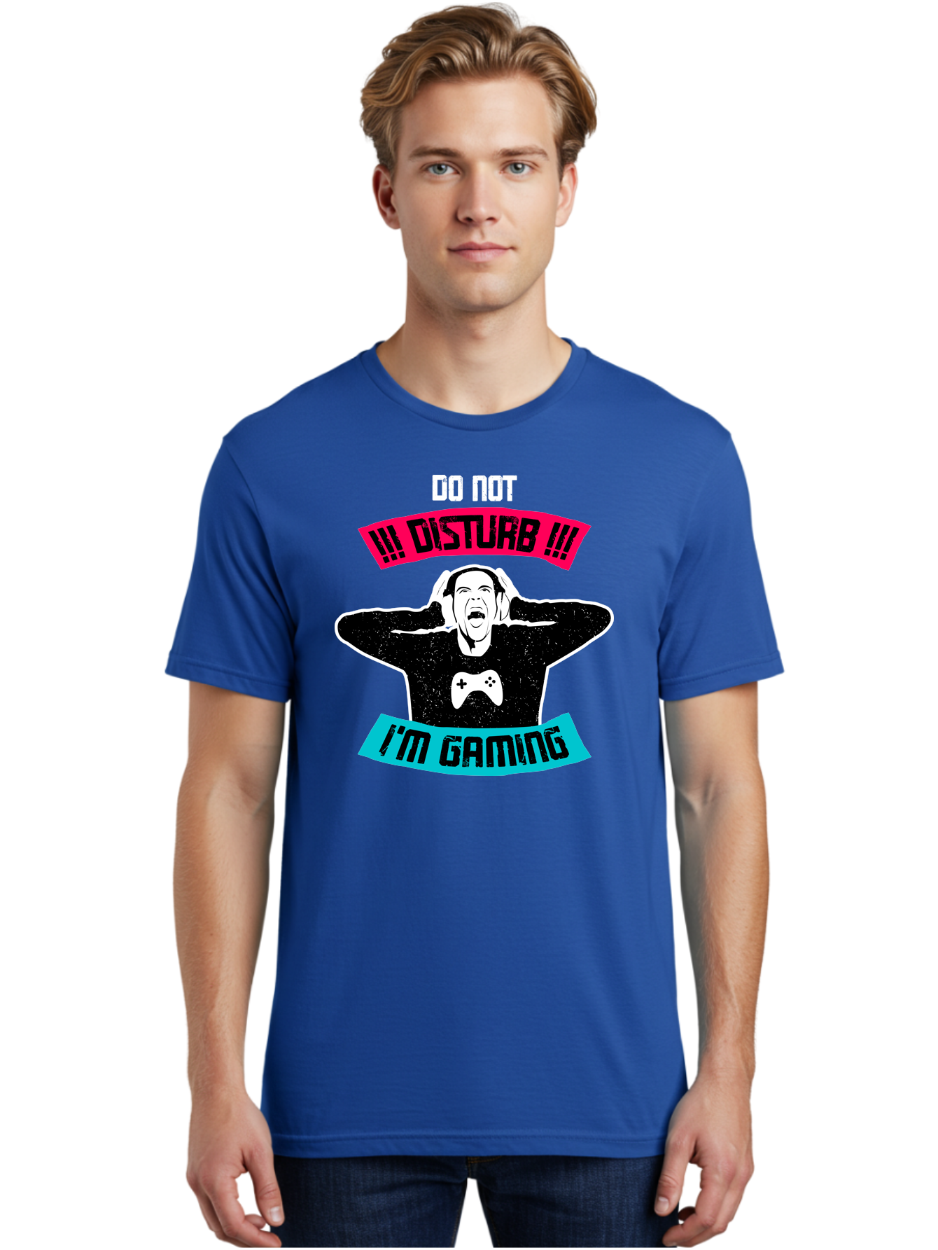 Do-Not-Disturb-I-M-Gaming Men'S Graphic Tee, 100% Cotton, Comfortable Casual Summer Wear, Machine Washable, Gaming Warning, Do Not Disturb, Gamer Warning, Gaming Sign, Gamer Alert, Game On, Serious Gamer, Warning Sign, Gamer Life - Aaa623 26