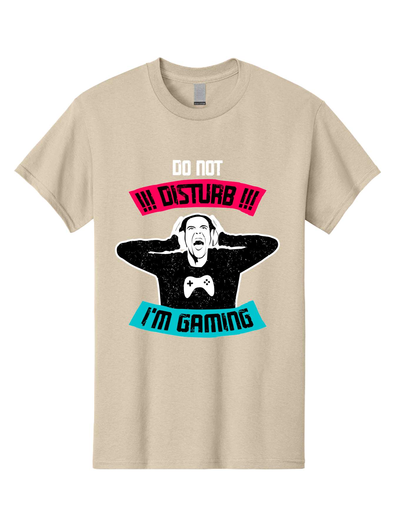Do-Not-Disturb-I-M-Gaming Men'S Graphic Tee, 100% Cotton, Comfortable Casual Summer Wear, Machine Washable, Gaming Warning, Do Not Disturb, Gamer Warning, Gaming Sign, Gamer Alert, Game On, Serious Gamer, Warning Sign, Gamer Life - Aaa623 17
