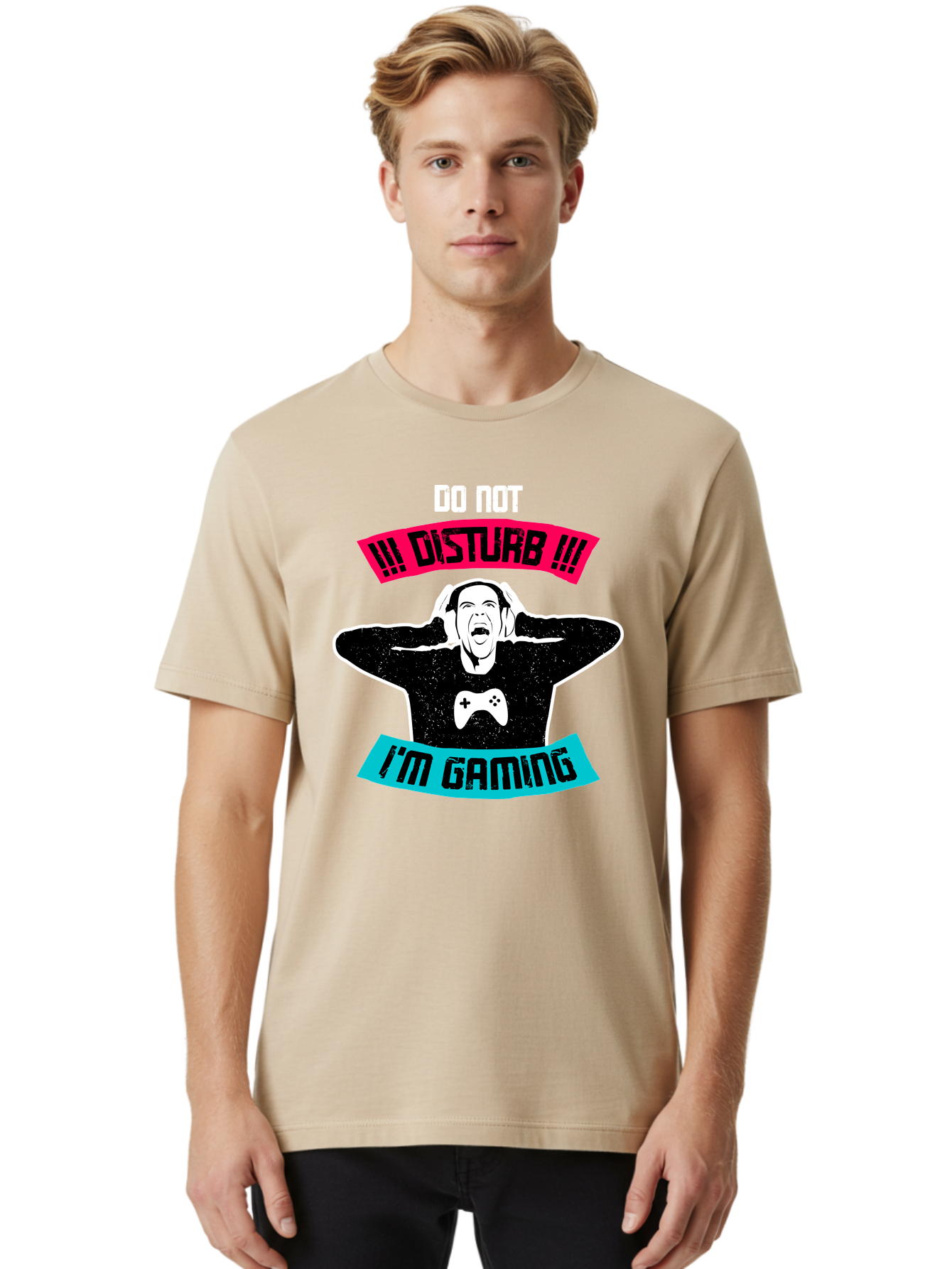 Do-Not-Disturb-I-M-Gaming Men'S Graphic Tee, 100% Cotton, Comfortable Casual Summer Wear, Machine Washable, Gaming Warning, Do Not Disturb, Gamer Warning, Gaming Sign, Gamer Alert, Game On, Serious Gamer, Warning Sign, Gamer Life - Aaa623 18