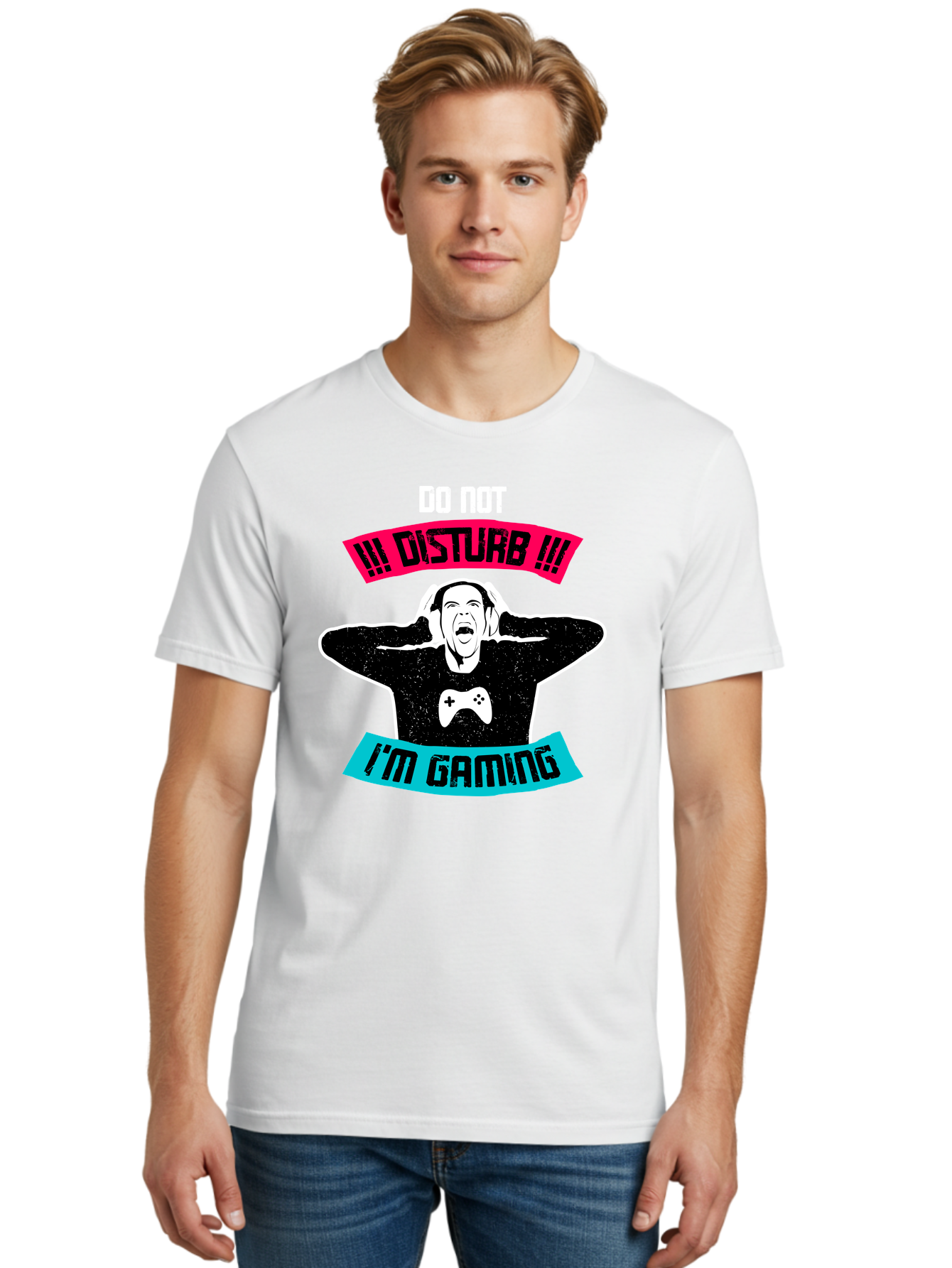 Do-Not-Disturb-I-M-Gaming Men'S Graphic Tee, 100% Cotton, Comfortable Casual Summer Wear, Machine Washable, Gaming Warning, Do Not Disturb, Gamer Warning, Gaming Sign, Gamer Alert, Game On, Serious Gamer, Warning Sign, Gamer Life - Aaa623 6
