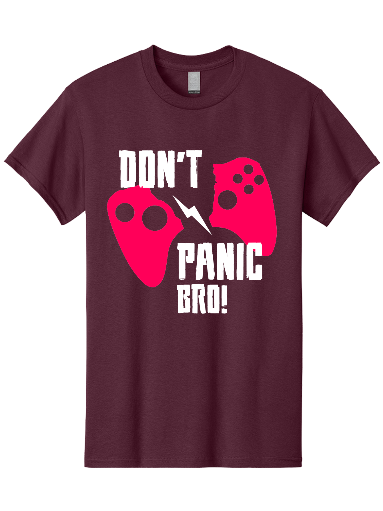 Don-T-Panic-Bro Men'S Graphic Tee, 100% Cotton, Comfortable Casual Summer Wear, Machine Washable, Gaming, Game Controllers, Broken Controller, Don'T Panic, Panic, Bro, Funny Quote, Humorous Meme, Gaming Humor, Gaming Frustration - Aaa624 27
