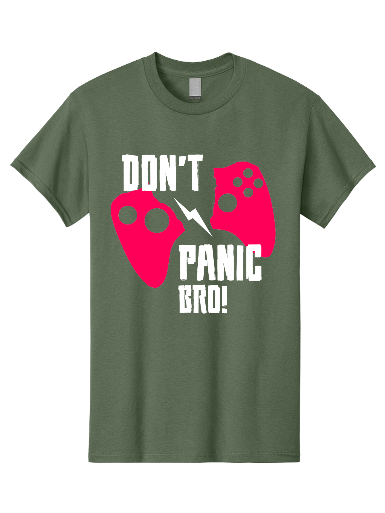 Don-T-Panic-Bro Men'S Graphic Tee, 100% Cotton, Comfortable Casual Summer Wear, Machine Washable, Gaming, Game Controllers, Broken Controller, Don'T Panic, Panic, Bro, Funny Quote, Humorous Meme, Gaming Humor, Gaming Frustration - Aaa624 19