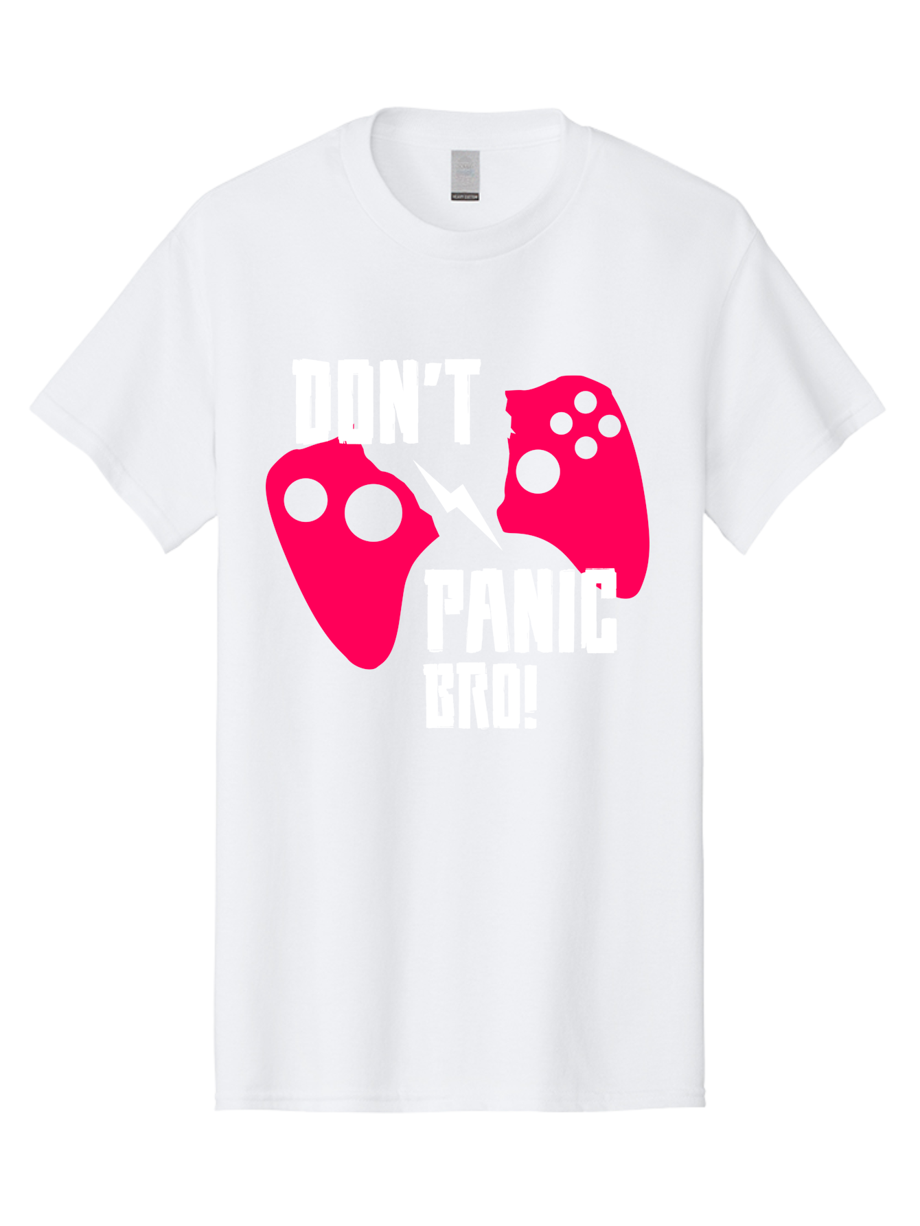 Don-T-Panic-Bro Men'S Graphic Tee, 100% Cotton, Comfortable Casual Summer Wear, Machine Washable, Gaming, Game Controllers, Broken Controller, Don'T Panic, Panic, Bro, Funny Quote, Humorous Meme, Gaming Humor, Gaming Frustration - Aaa624 17