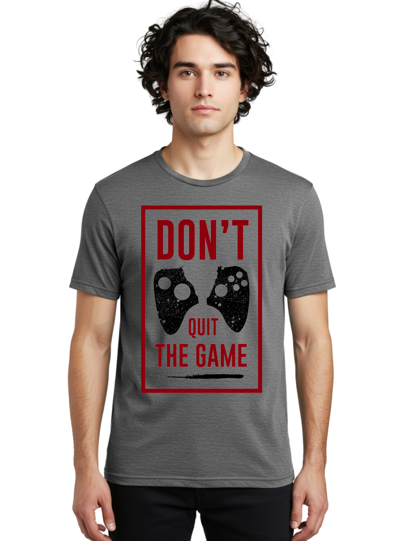 Don-T-Quit-The-Game Men'S Graphic Tee, 100% Cotton, Comfortable Casual Summer Wear, Machine Washable, Gaming Motivational Quote, Don'T Quit The Game, Gaming Controllers, Perseverance, Motivation, Gamers, Inspirational Quotes, Video Game - Aaa625 8
