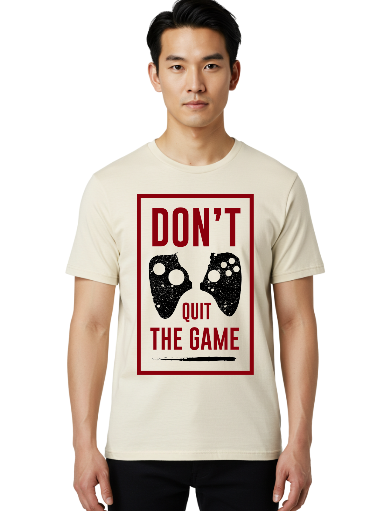 Don-T-Quit-The-Game Men'S Graphic Tee, 100% Cotton, Comfortable Casual Summer Wear, Machine Washable, Gaming Motivational Quote, Don'T Quit The Game, Gaming Controllers, Perseverance, Motivation, Gamers, Inspirational Quotes, Video Game - Aaa625 18