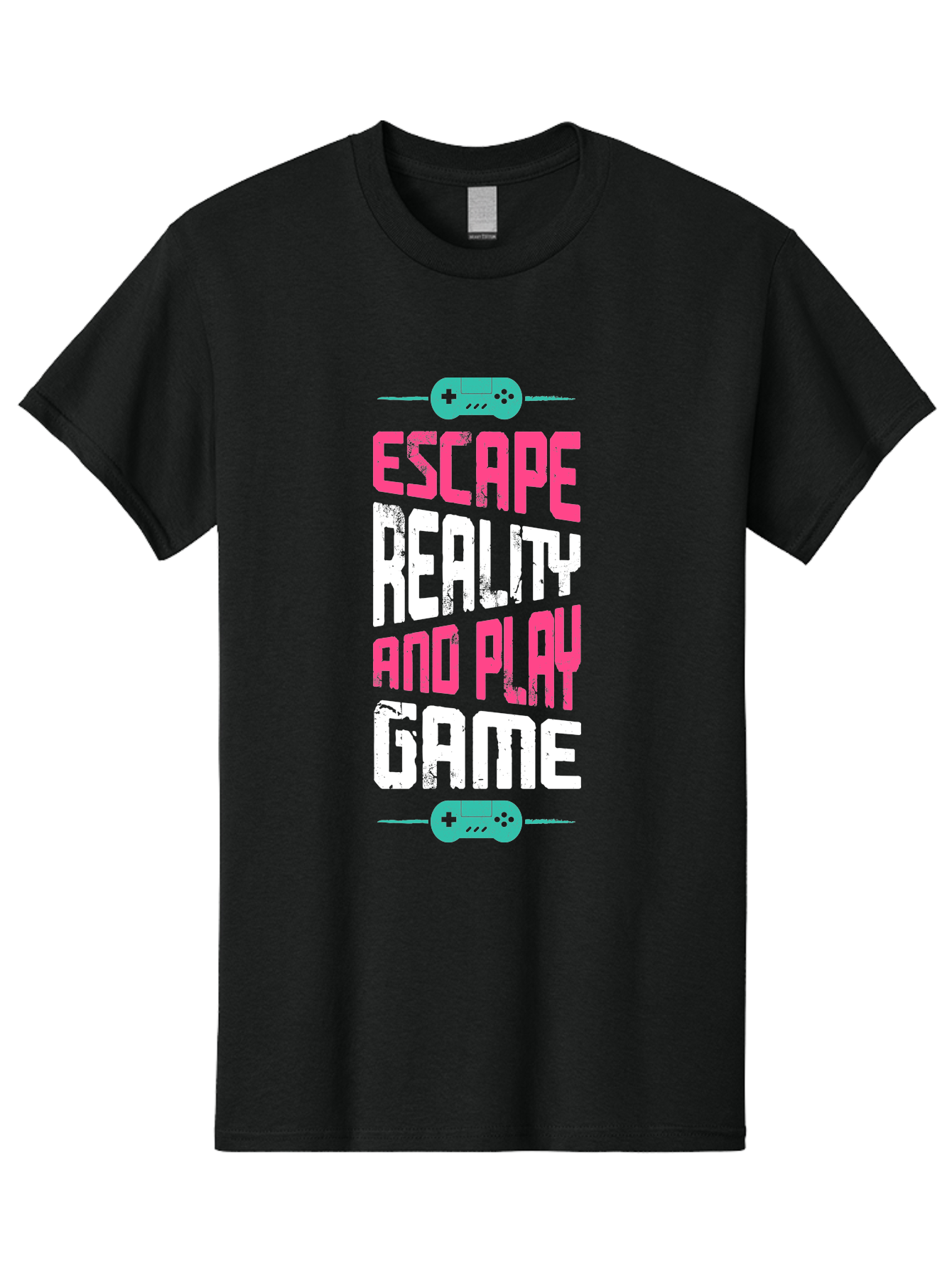 Escape-Reality-And-Play-Game Men'S Graphic Tee, 100% Cotton, Comfortable Casual Summer Wear, Machine Washable, Escape Reality, Play Game, Immersive Gaming Experience, Escape Room Theme, Gaming Advertisement, Interactive Entertainment, - Aaa627 11
