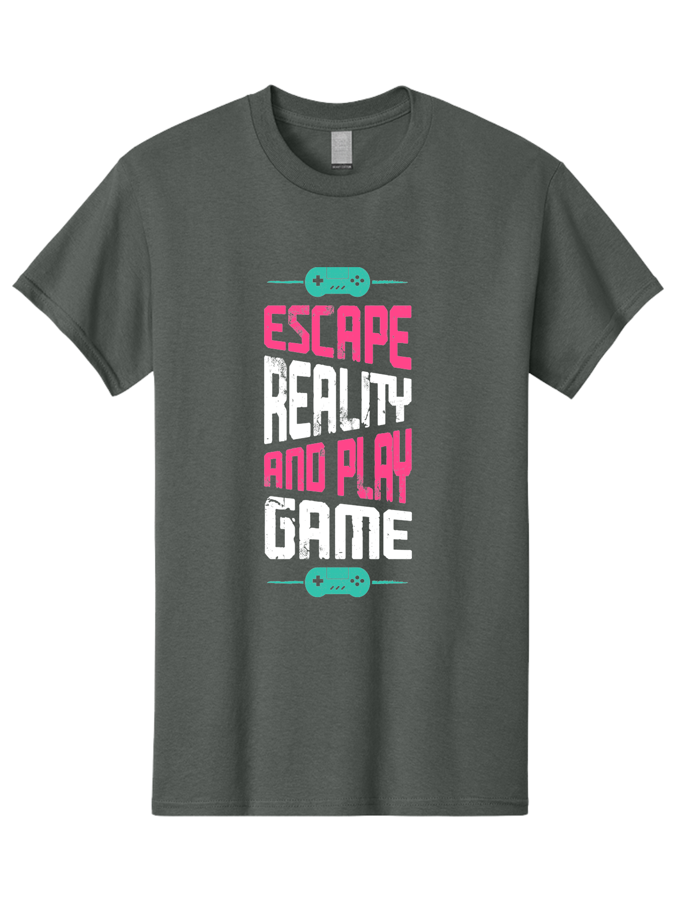 Escape-Reality-And-Play-Game Men'S Graphic Tee, 100% Cotton, Comfortable Casual Summer Wear, Machine Washable, Escape Reality, Play Game, Immersive Gaming Experience, Escape Room Theme, Gaming Advertisement, Interactive Entertainment, - Aaa627 15