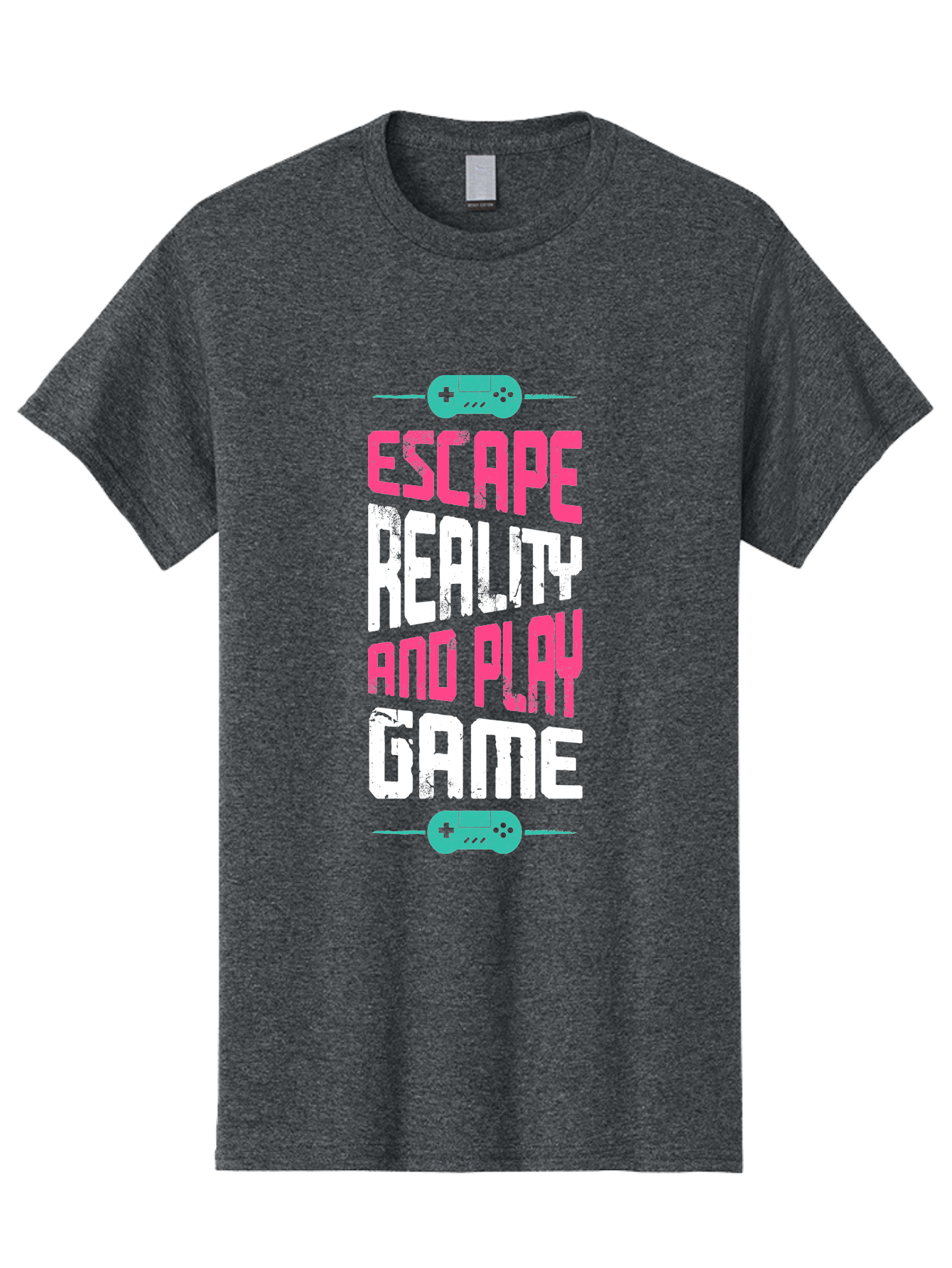 Escape-Reality-And-Play-Game Men'S Graphic Tee, 100% Cotton, Comfortable Casual Summer Wear, Machine Washable, Escape Reality, Play Game, Immersive Gaming Experience, Escape Room Theme, Gaming Advertisement, Interactive Entertainment, - Aaa627 5