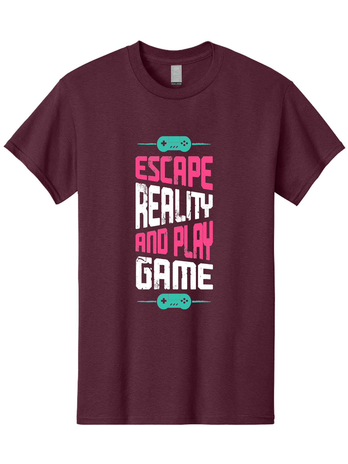 Escape-Reality-And-Play-Game Men'S Graphic Tee, 100% Cotton, Comfortable Casual Summer Wear, Machine Washable, Escape Reality, Play Game, Immersive Gaming Experience, Escape Room Theme, Gaming Advertisement, Interactive Entertainment, - Aaa627 25