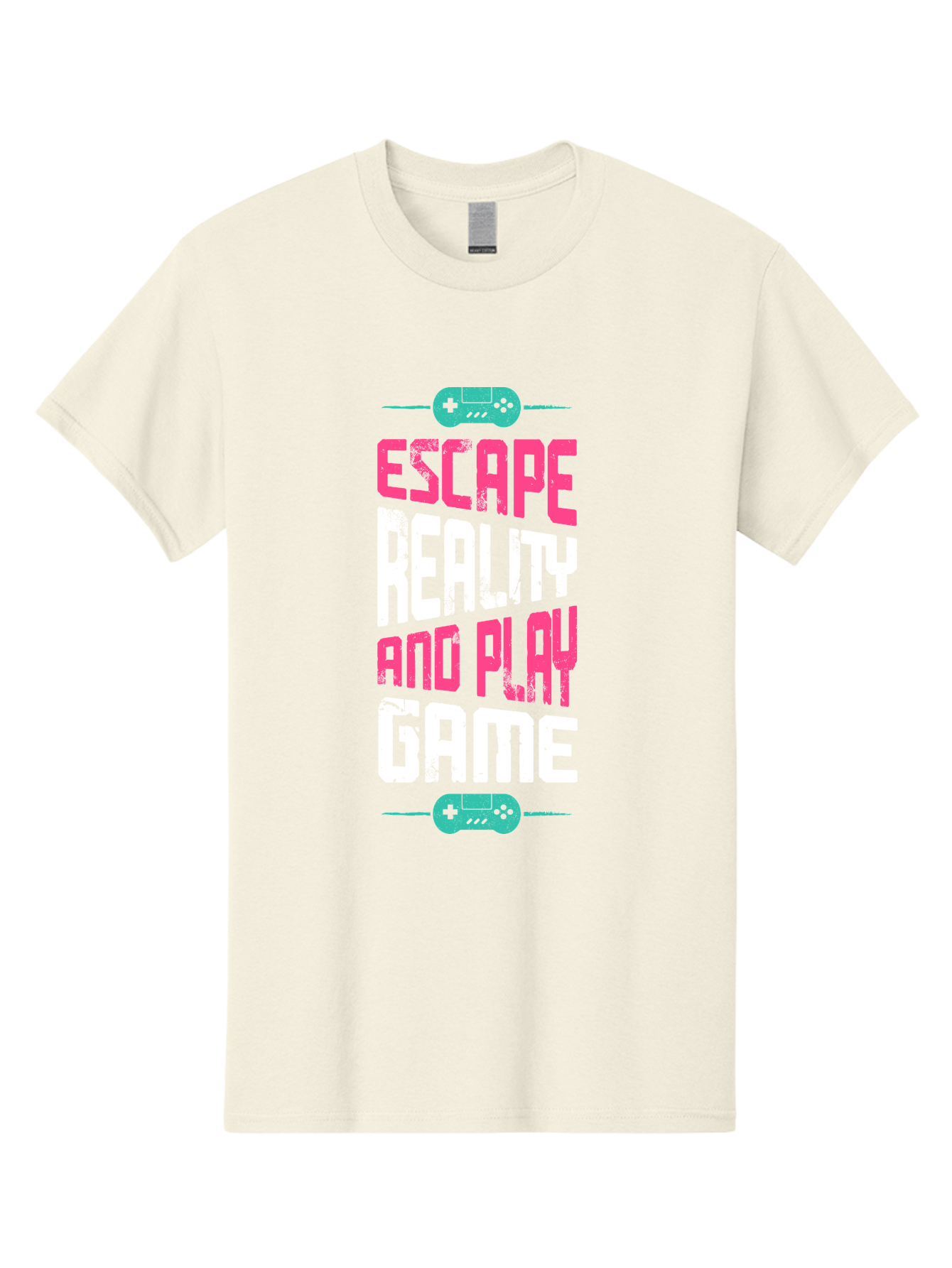 Escape-Reality-And-Play-Game Men'S Graphic Tee, 100% Cotton, Comfortable Casual Summer Wear, Machine Washable, Escape Reality, Play Game, Immersive Gaming Experience, Escape Room Theme, Gaming Advertisement, Interactive Entertainment, - Aaa627 29