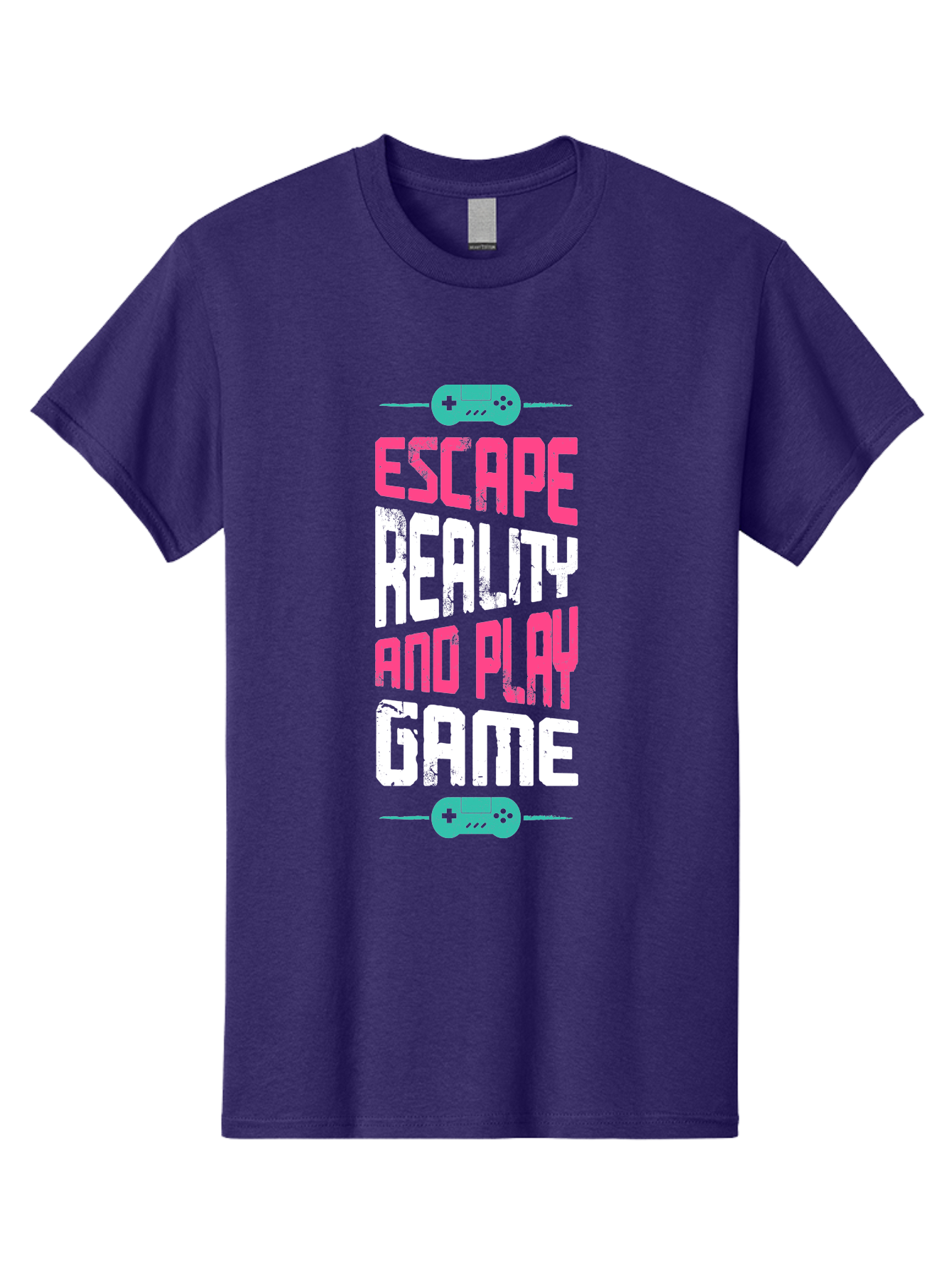 Escape-Reality-And-Play-Game Men'S Graphic Tee, 100% Cotton, Comfortable Casual Summer Wear, Machine Washable, Escape Reality, Play Game, Immersive Gaming Experience, Escape Room Theme, Gaming Advertisement, Interactive Entertainment, - Aaa627 7