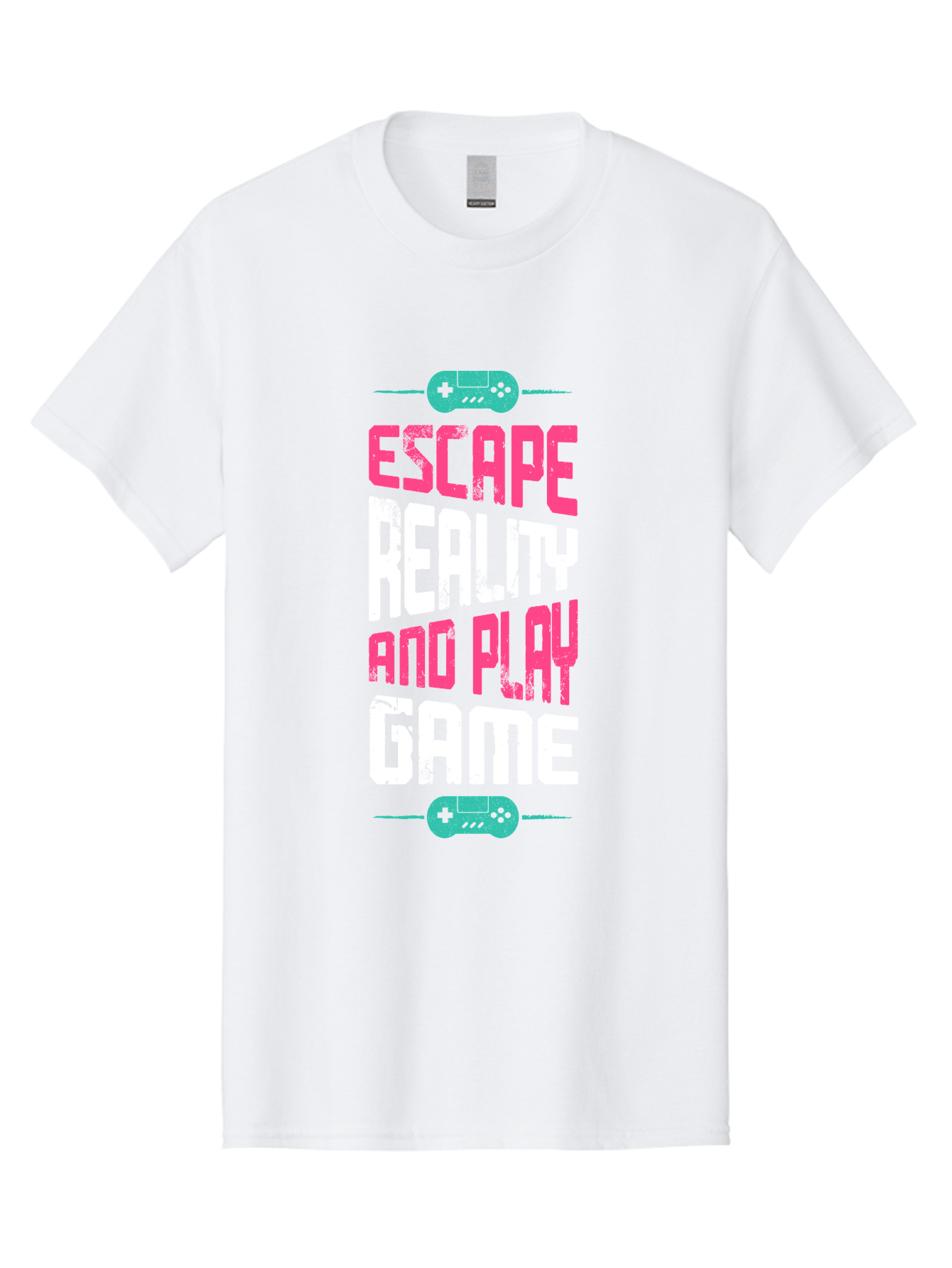 Escape-Reality-And-Play-Game Men'S Graphic Tee, 100% Cotton, Comfortable Casual Summer Wear, Machine Washable, Escape Reality, Play Game, Immersive Gaming Experience, Escape Room Theme, Gaming Advertisement, Interactive Entertainment, - Aaa627 19