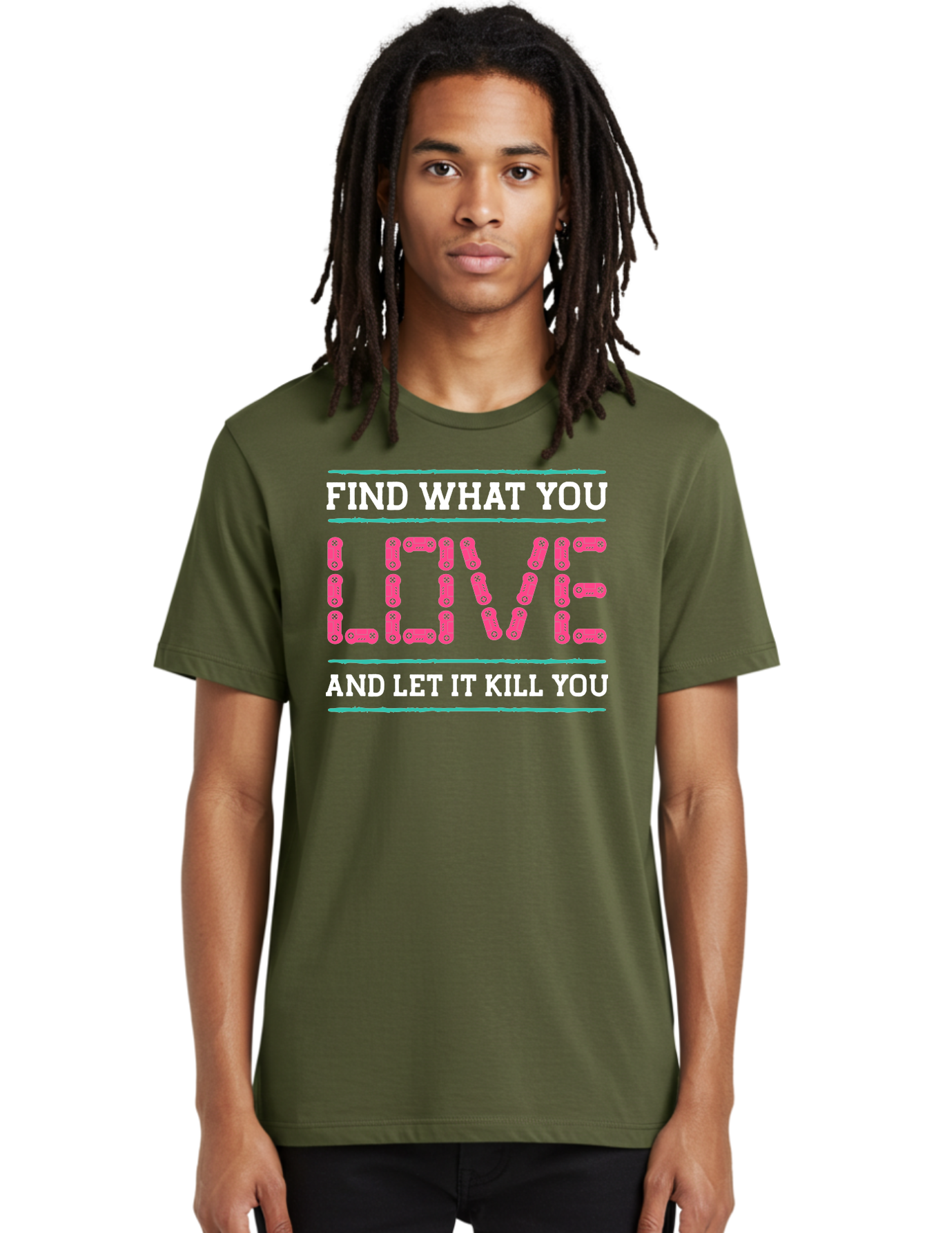 Find-What-You-Love-And-Let-It-Kill-You Men'S Graphic Tee, 100% Cotton, Comfortable Casual Summer Wear, Machine Washable, Inspirational Quote, Love And Passion, Motivational Words, Typographic Art, Bold Font, Striking Visuals, - Aaa628 26