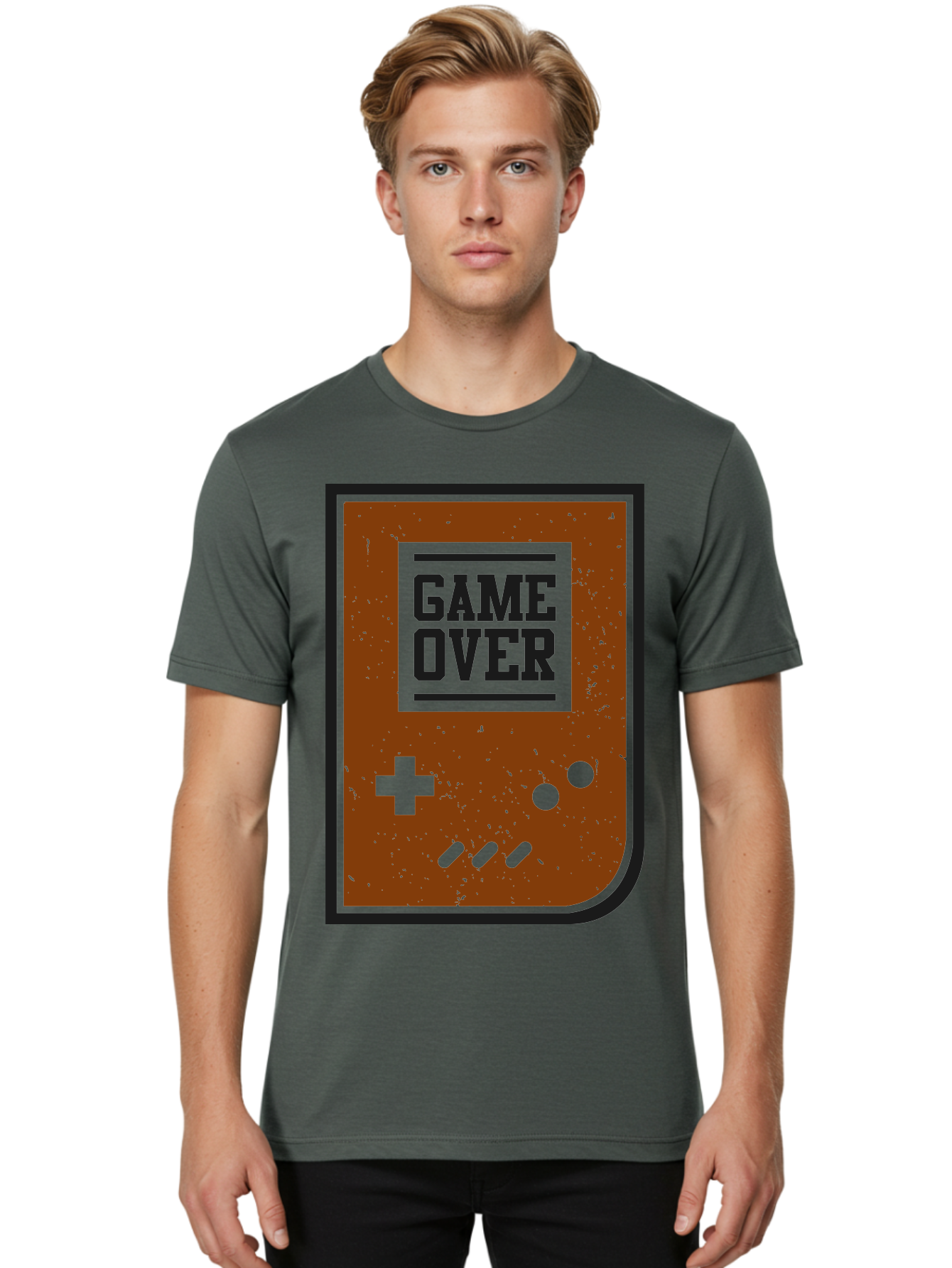 Game-Over Men'S Graphic Tee, 100% Cotton, Comfortable Casual Summer Wear, Machine Washable, Game Over Screen, Retro Video Game, Nostalgic Gaming, Classic Arcade, Pixel Art, Game Over Text, Old School Gaming, Vintage Console - Aaa632 4