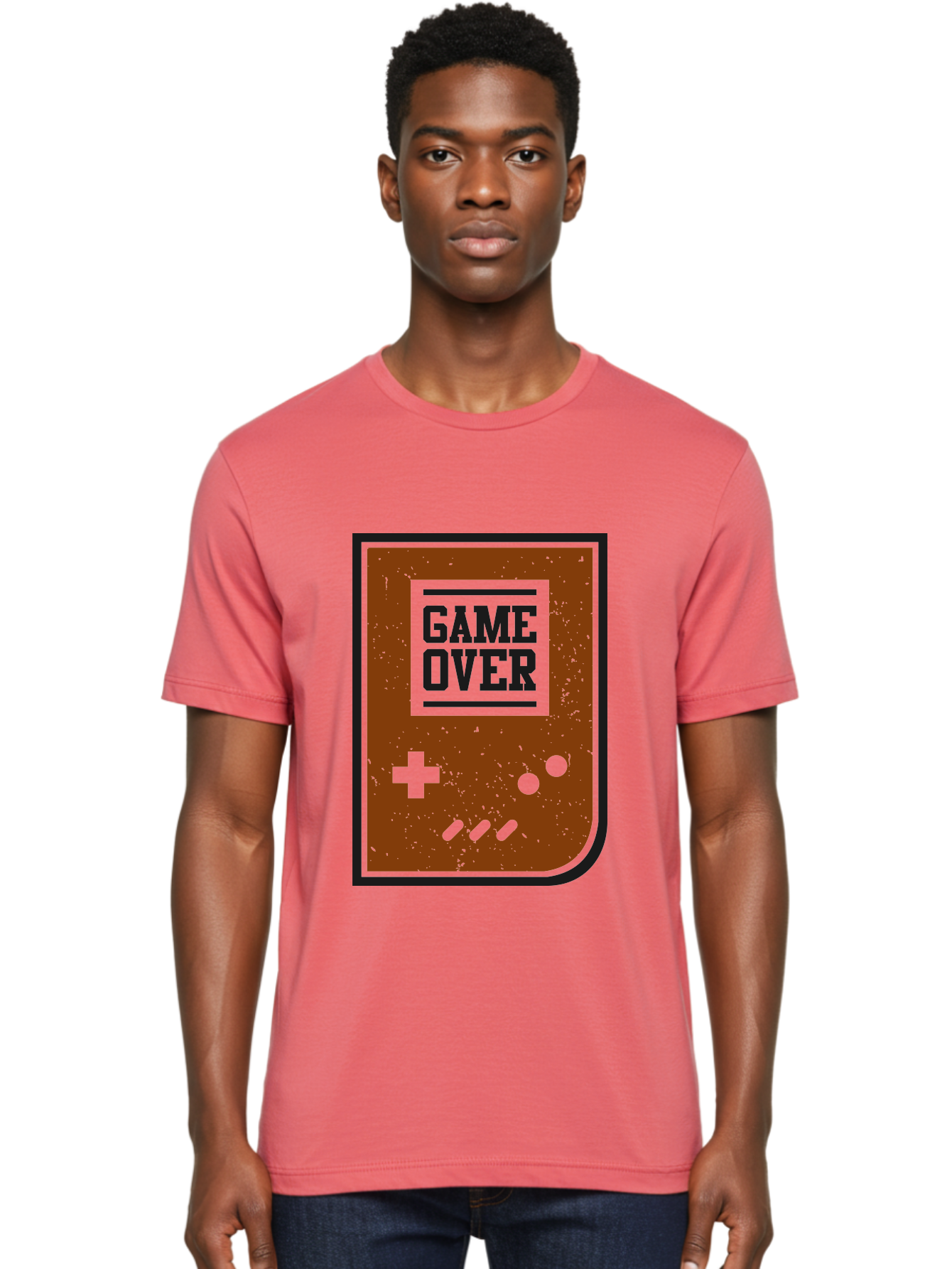 Game-Over Men'S Graphic Tee, 100% Cotton, Comfortable Casual Summer Wear, Machine Washable, Game Over Screen, Retro Video Game, Nostalgic Gaming, Classic Arcade, Pixel Art, Game Over Text, Old School Gaming, Vintage Console - Aaa632 14