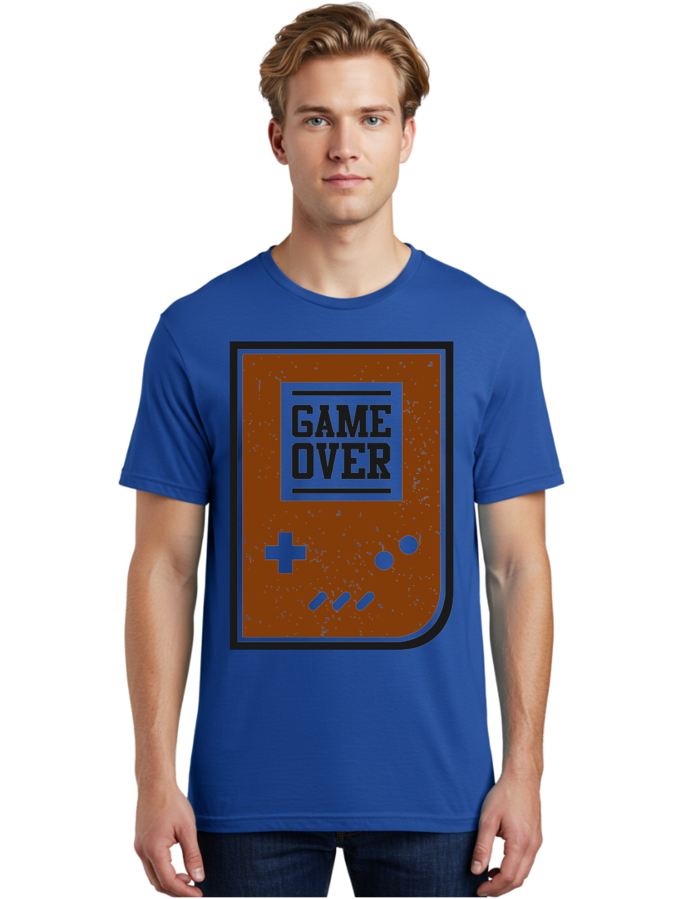 Game-Over Men'S Graphic Tee, 100% Cotton, Comfortable Casual Summer Wear, Machine Washable, Game Over Screen, Retro Video Game, Nostalgic Gaming, Classic Arcade, Pixel Art, Game Over Text, Old School Gaming, Vintage Console - Aaa632 6