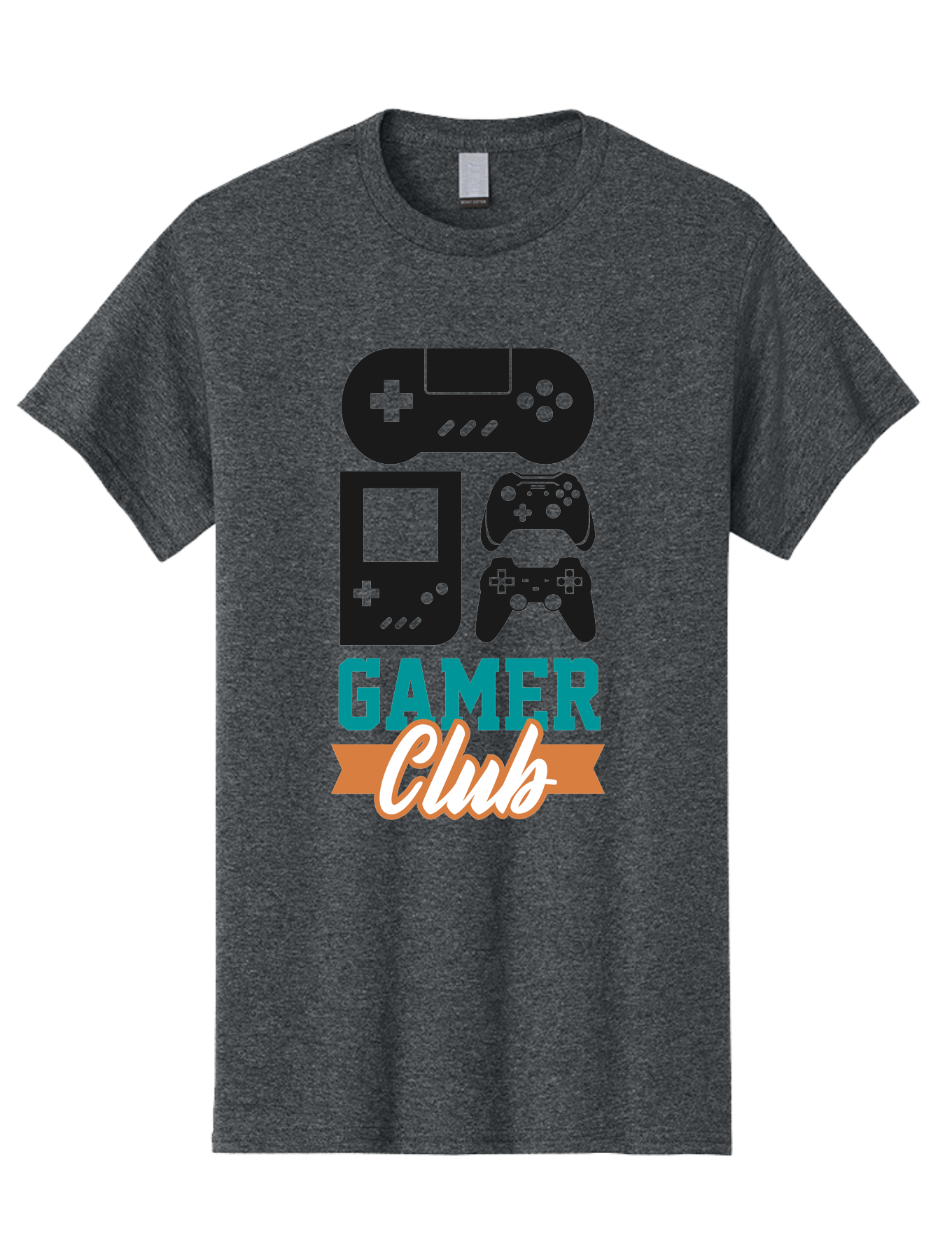 Gamer-Club Men'S Graphic Tee, 100% Cotton, Comfortable Casual Summer Wear, Machine Washable, Gaming Club, Gamer Community, Game Controllers, Video Games, Gamepad, Gaming Console, Game Controller Graphics, Gaming Accessories, Game Night - Aaa633 15