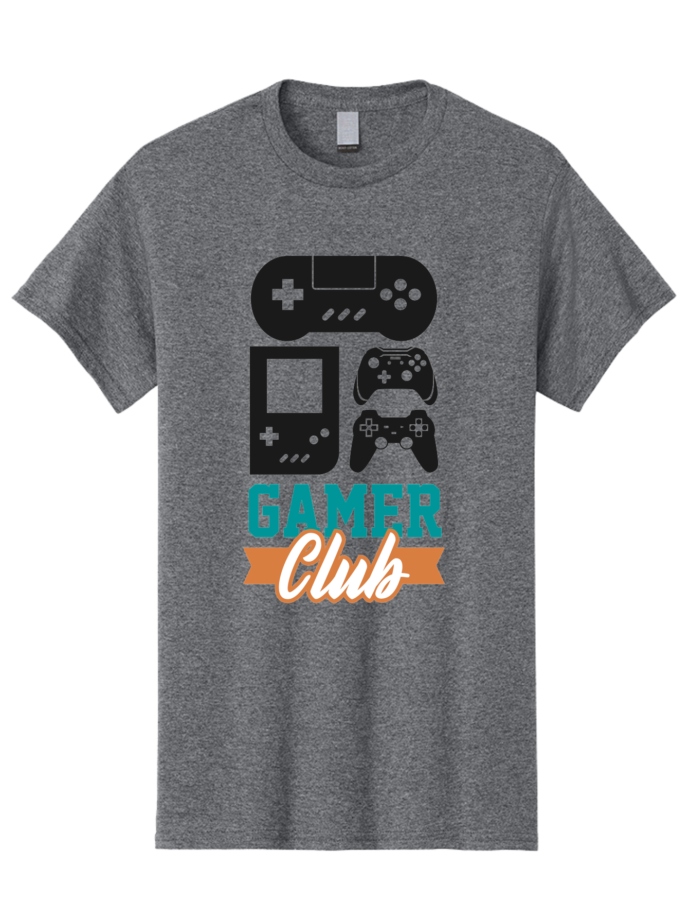 Gamer-Club Men'S Graphic Tee, 100% Cotton, Comfortable Casual Summer Wear, Machine Washable, Gaming Club, Gamer Community, Game Controllers, Video Games, Gamepad, Gaming Console, Game Controller Graphics, Gaming Accessories, Game Night - Aaa633 27