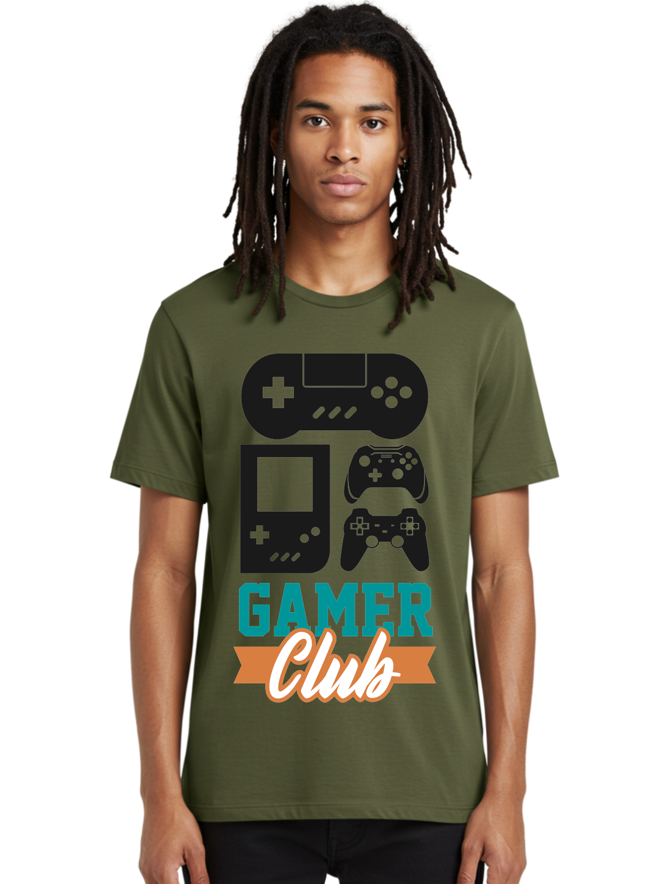 Gamer-Club Men'S Graphic Tee, 100% Cotton, Comfortable Casual Summer Wear, Machine Washable, Gaming Club, Gamer Community, Game Controllers, Video Games, Gamepad, Gaming Console, Game Controller Graphics, Gaming Accessories, Game Night - Aaa633 20
