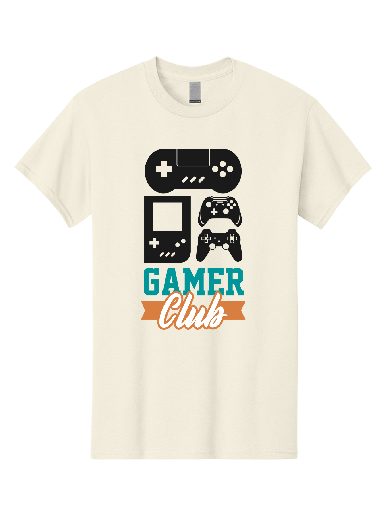 Gamer-Club Men'S Graphic Tee, 100% Cotton, Comfortable Casual Summer Wear, Machine Washable, Gaming Club, Gamer Community, Game Controllers, Video Games, Gamepad, Gaming Console, Game Controller Graphics, Gaming Accessories, Game Night - Aaa633 7