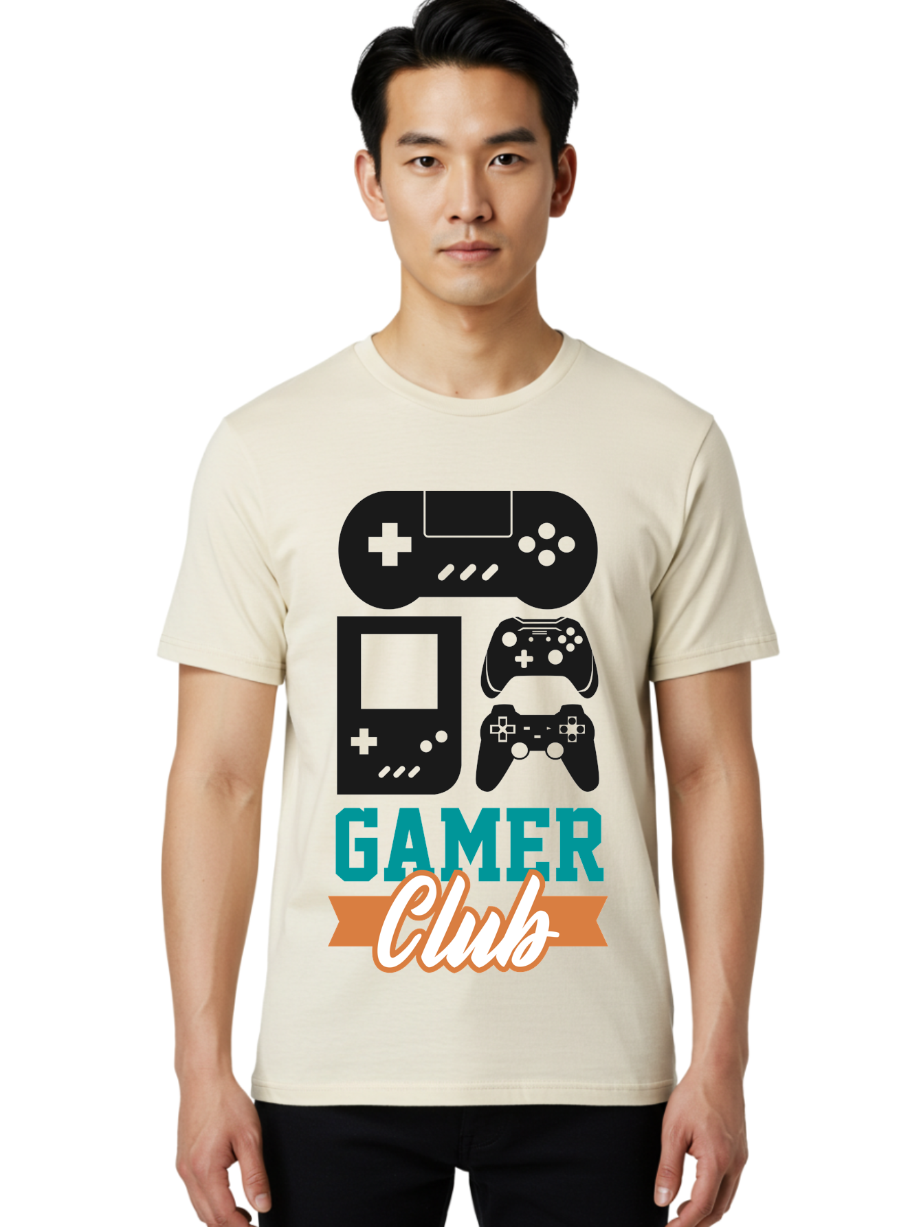 Gamer-Club Men'S Graphic Tee, 100% Cotton, Comfortable Casual Summer Wear, Machine Washable, Gaming Club, Gamer Community, Game Controllers, Video Games, Gamepad, Gaming Console, Game Controller Graphics, Gaming Accessories, Game Night - Aaa633 8