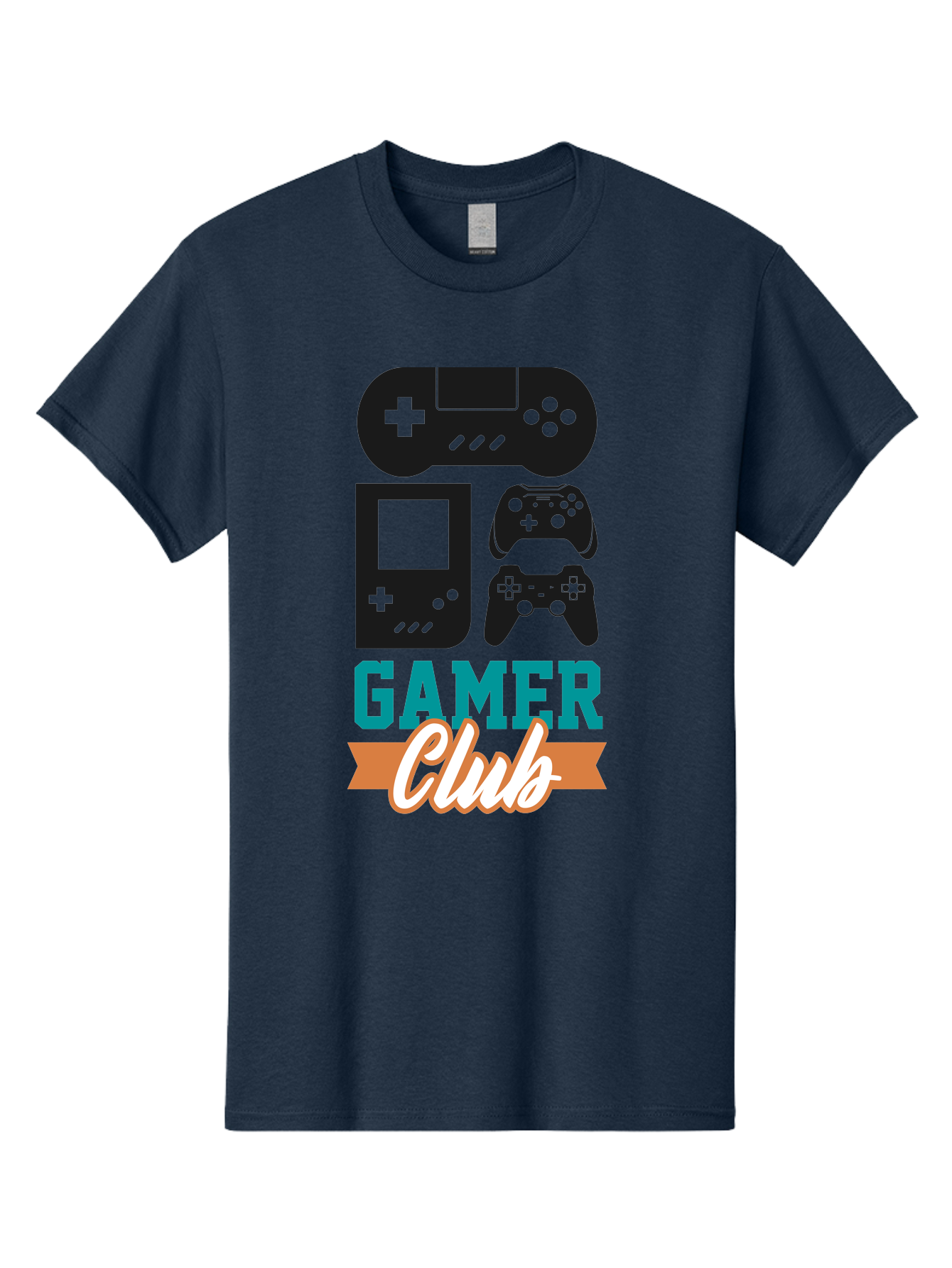 Gamer-Club Men'S Graphic Tee, 100% Cotton, Comfortable Casual Summer Wear, Machine Washable, Gaming Club, Gamer Community, Game Controllers, Video Games, Gamepad, Gaming Console, Game Controller Graphics, Gaming Accessories, Game Night - Aaa633 17