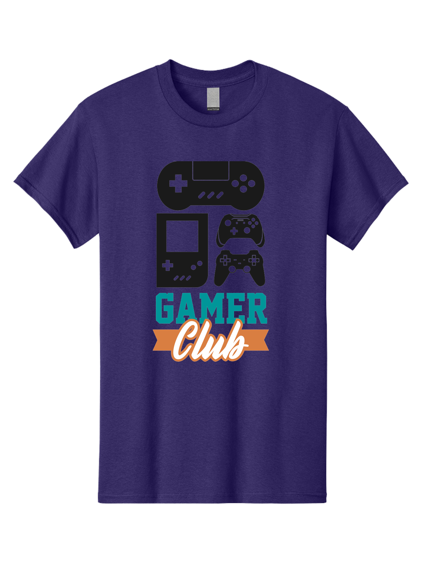 Gamer-Club Men'S Graphic Tee, 100% Cotton, Comfortable Casual Summer Wear, Machine Washable, Gaming Club, Gamer Community, Game Controllers, Video Games, Gamepad, Gaming Console, Game Controller Graphics, Gaming Accessories, Game Night - Aaa633 13