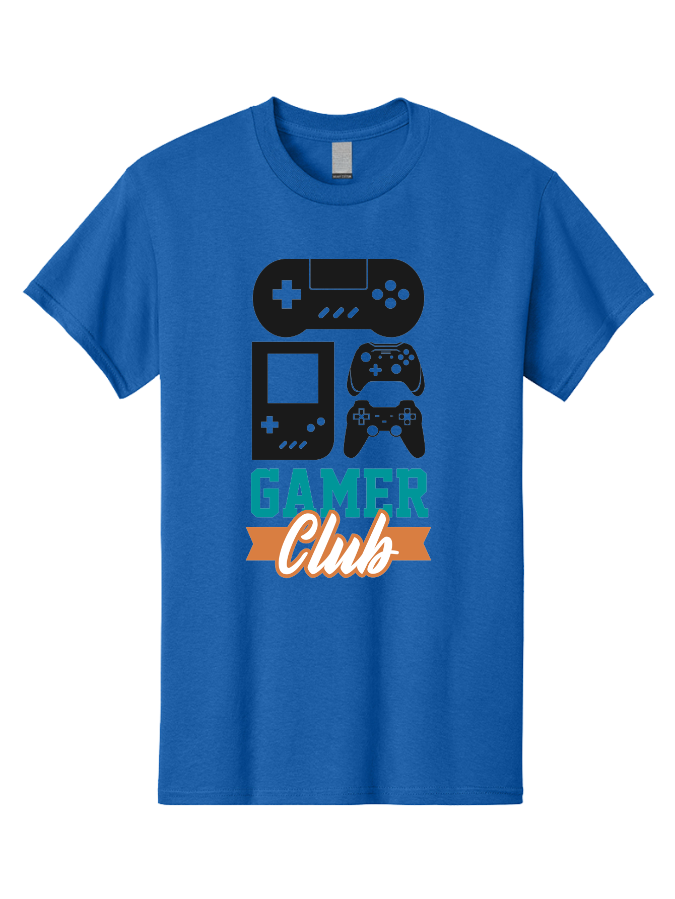 Gamer-Club Men'S Graphic Tee, 100% Cotton, Comfortable Casual Summer Wear, Machine Washable, Gaming Club, Gamer Community, Game Controllers, Video Games, Gamepad, Gaming Console, Game Controller Graphics, Gaming Accessories, Game Night - Aaa633 11