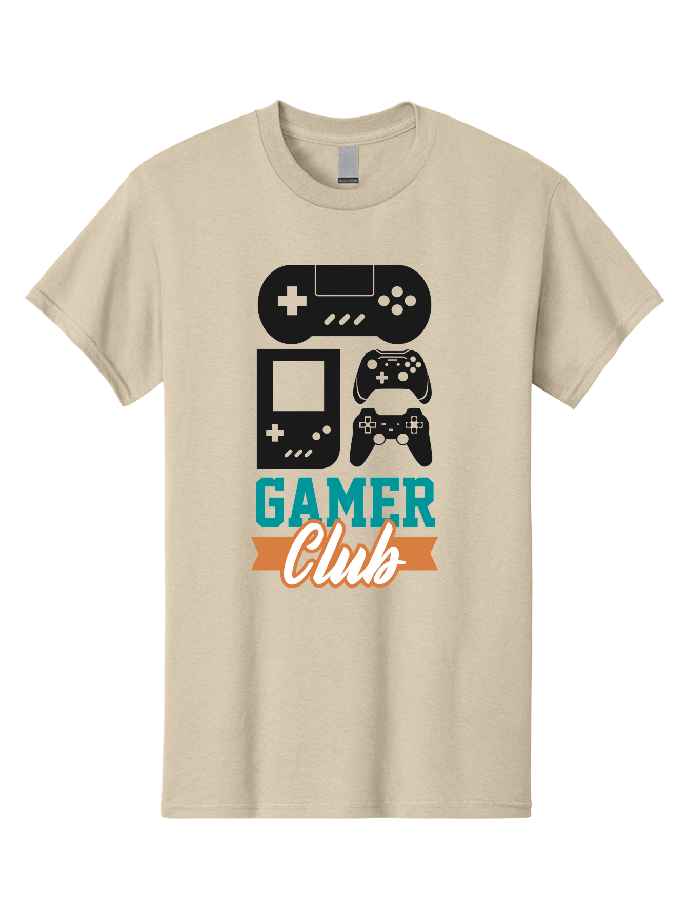 Gamer-Club Men'S Graphic Tee, 100% Cotton, Comfortable Casual Summer Wear, Machine Washable, Gaming Club, Gamer Community, Game Controllers, Video Games, Gamepad, Gaming Console, Game Controller Graphics, Gaming Accessories, Game Night - Aaa633 9