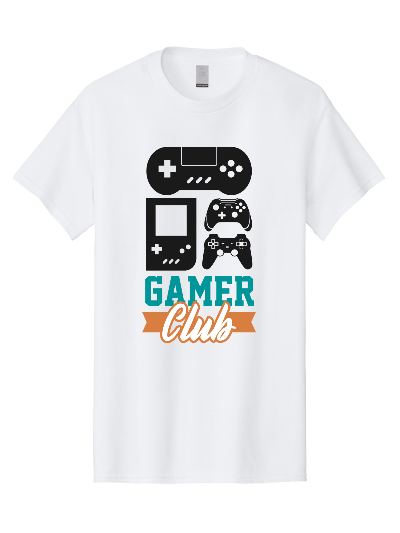 Gamer-Club Men'S Graphic Tee, 100% Cotton, Comfortable Casual Summer Wear, Machine Washable, Gaming Club, Gamer Community, Game Controllers, Video Games, Gamepad, Gaming Console, Game Controller Graphics, Gaming Accessories, Game Night - Aaa633 29