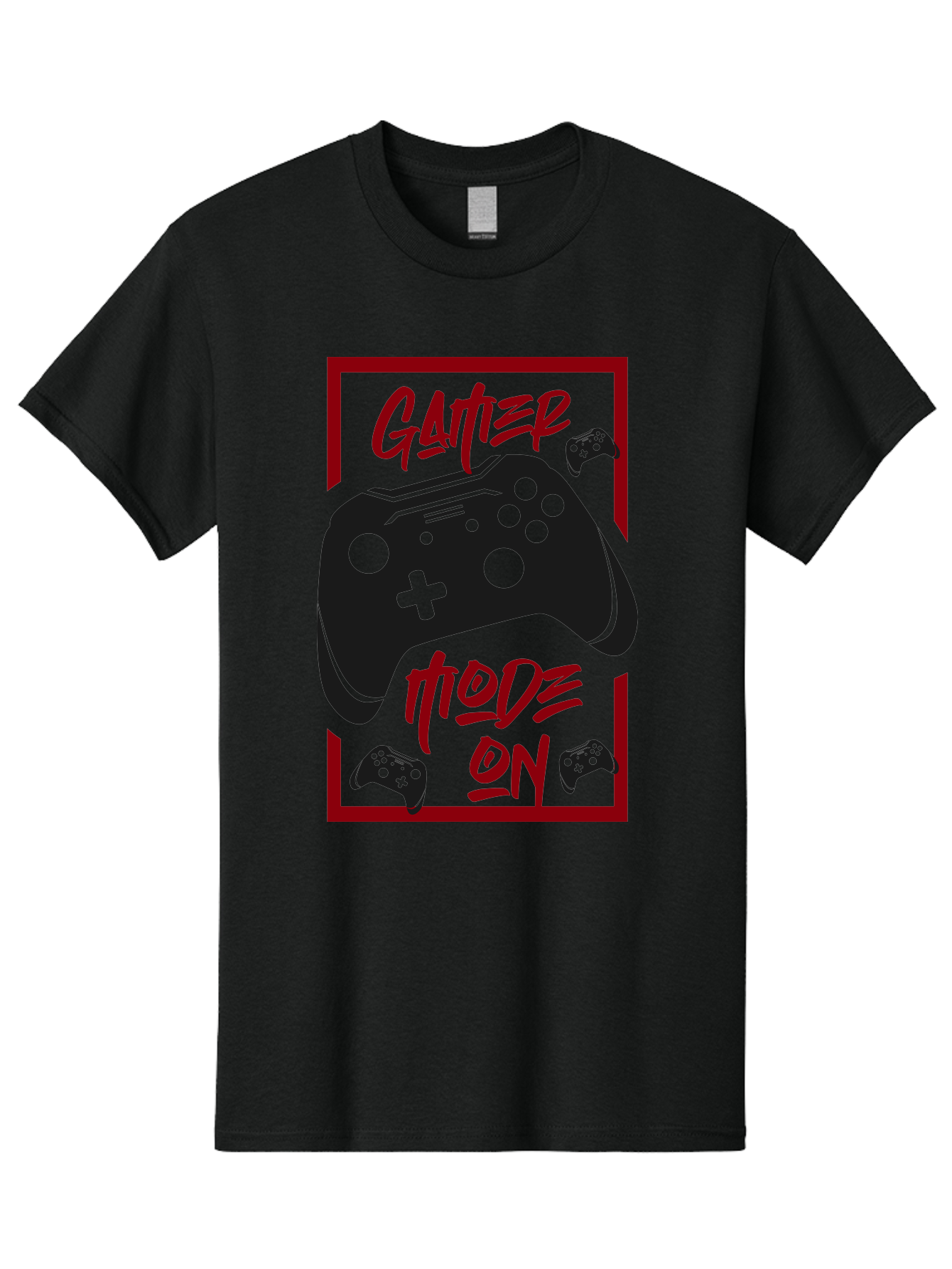 Gamer-Mode-On Men'S Graphic Tee, 100% Cotton, Comfortable Casual Summer Wear, Machine Washable, Game Controller, Gaming Graphics, Video Game Console, Game Mode On, Gather Mode, Gamer Culture, Gaming Community, Game On, Red And Green Design - Aaa634 9