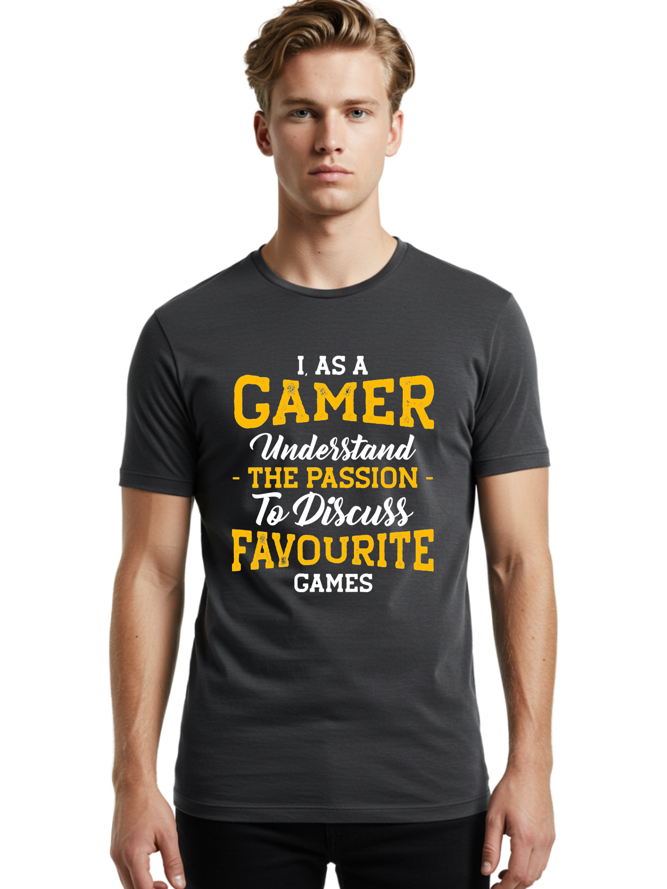 Gamer-Quote Men'S Graphic Tee, 100% Cotton, Comfortable Casual Summer Wear, Machine Washable, Gamer Culture, Gaming Passion, Discussing Favorite Games, Gamer Community, Video Game Enthusiasm, Gaming Interest, Gamer Life - Aaa636 8