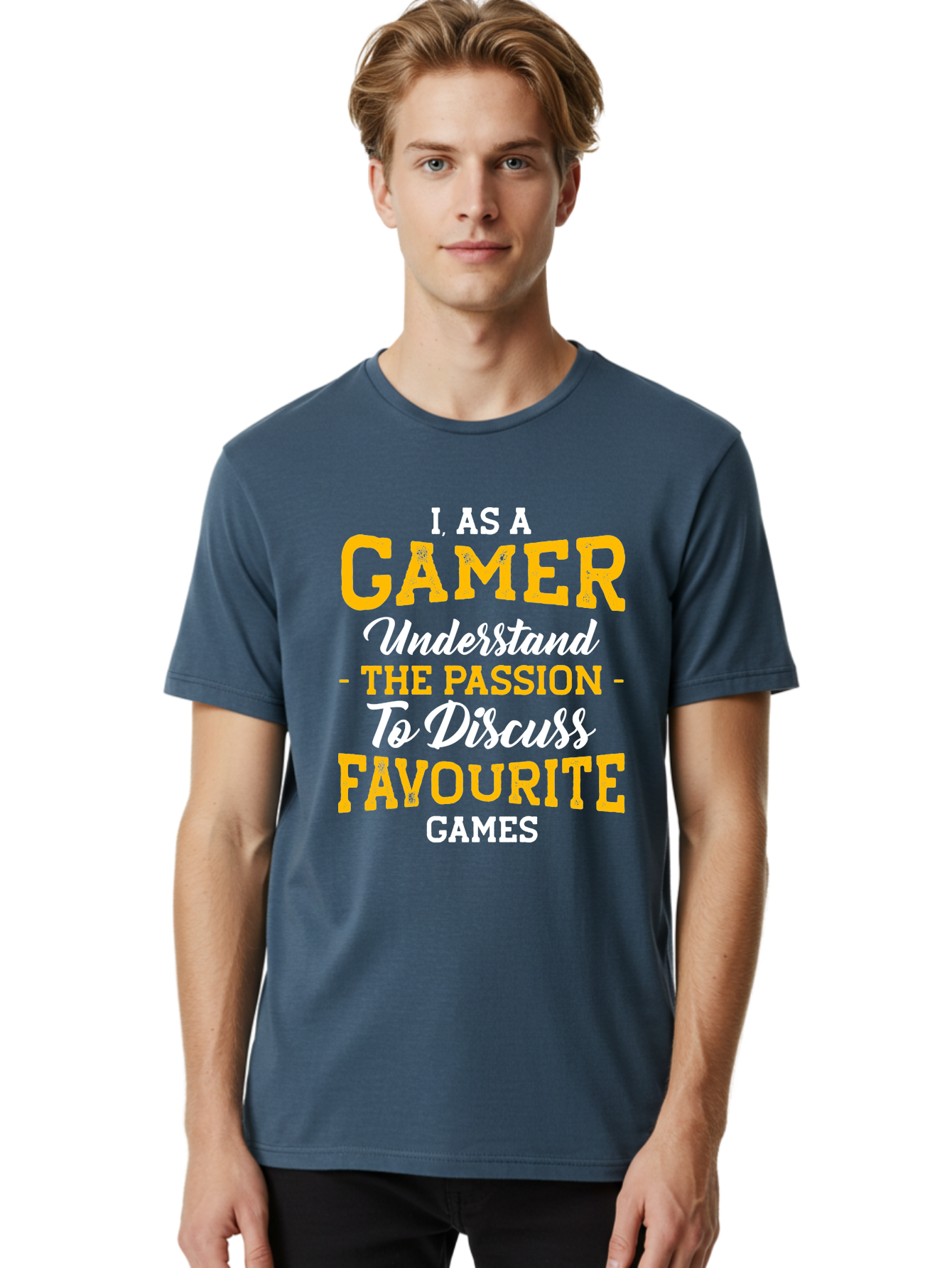 Gamer-Quote Men'S Graphic Tee, 100% Cotton, Comfortable Casual Summer Wear, Machine Washable, Gamer Culture, Gaming Passion, Discussing Favorite Games, Gamer Community, Video Game Enthusiasm, Gaming Interest, Gamer Life - Aaa636 10