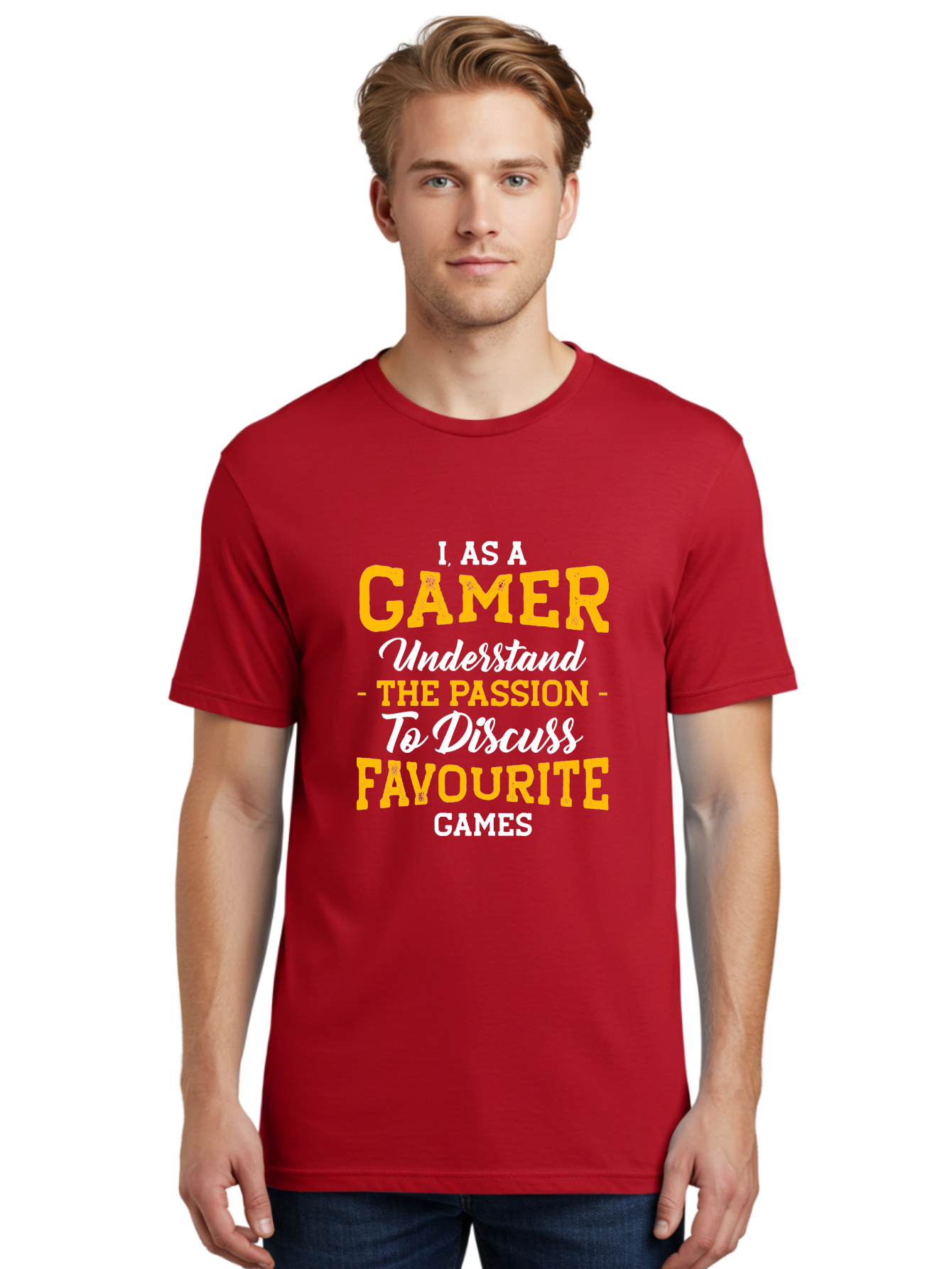 Gamer-Quote Men'S Graphic Tee, 100% Cotton, Comfortable Casual Summer Wear, Machine Washable, Gamer Culture, Gaming Passion, Discussing Favorite Games, Gamer Community, Video Game Enthusiasm, Gaming Interest, Gamer Life - Aaa636 28