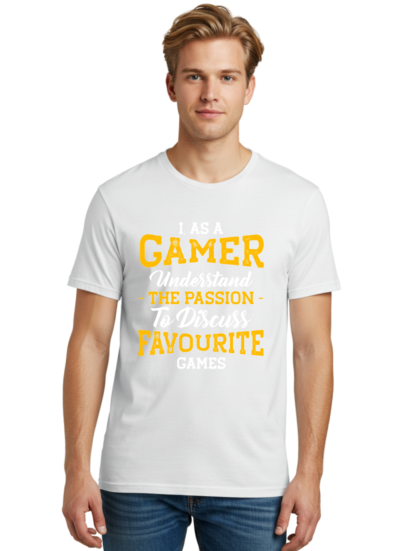 Gamer-Quote Men'S Graphic Tee, 100% Cotton, Comfortable Casual Summer Wear, Machine Washable, Gamer Culture, Gaming Passion, Discussing Favorite Games, Gamer Community, Video Game Enthusiasm, Gaming Interest, Gamer Life - Aaa636 26