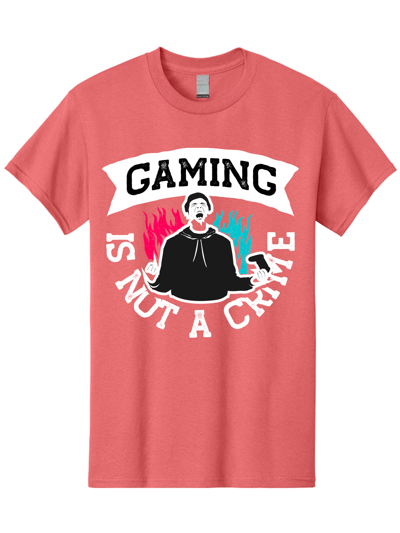 Gaming-Is-Not-A-Crime Men'S Graphic Tee, 100% Cotton, Comfortable Casual Summer Wear, Machine Washable, Gaming Culture, Gamer Identity, Pop Culture Graphics, Bold Typography, Video Game Illustrations, Passionate Expression, Loud And Proud, - Aaa639 7