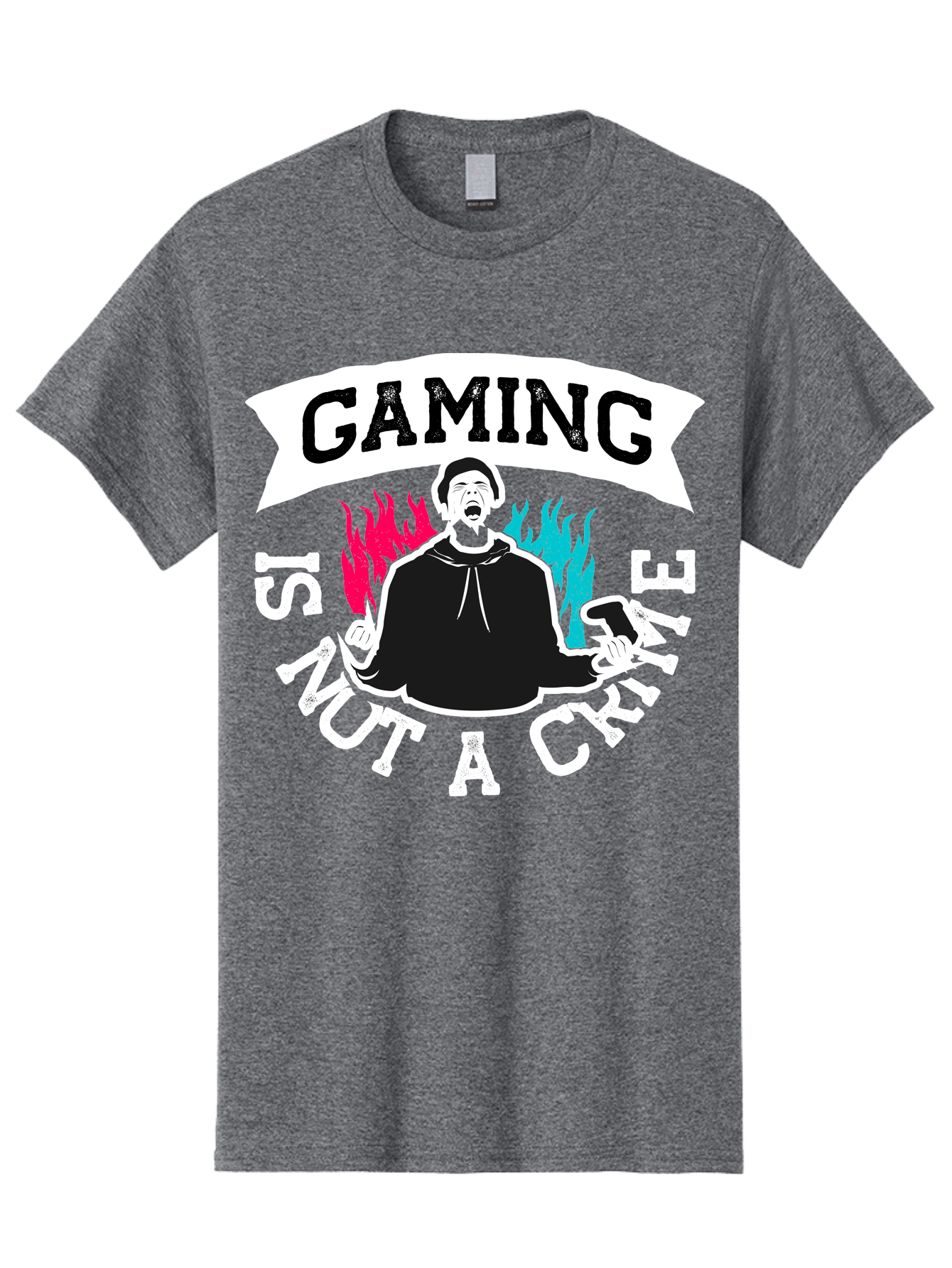 Gaming-Is-Not-A-Crime Men'S Graphic Tee, 100% Cotton, Comfortable Casual Summer Wear, Machine Washable, Gaming Culture, Gamer Identity, Pop Culture Graphics, Bold Typography, Video Game Illustrations, Passionate Expression, Loud And Proud, - Aaa639 9