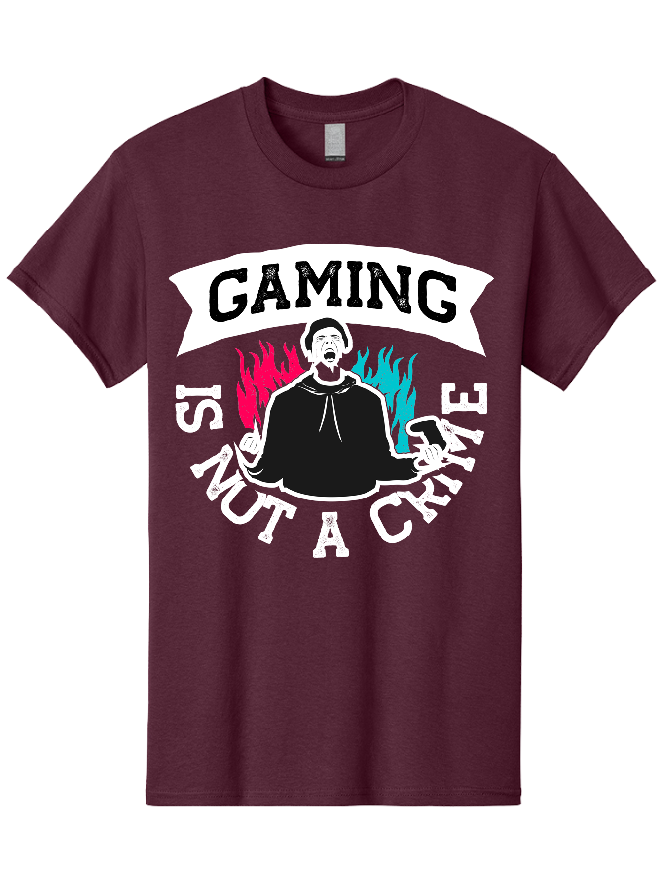 Gaming-Is-Not-A-Crime Men'S Graphic Tee, 100% Cotton, Comfortable Casual Summer Wear, Machine Washable, Gaming Culture, Gamer Identity, Pop Culture Graphics, Bold Typography, Video Game Illustrations, Passionate Expression, Loud And Proud, - Aaa639 13