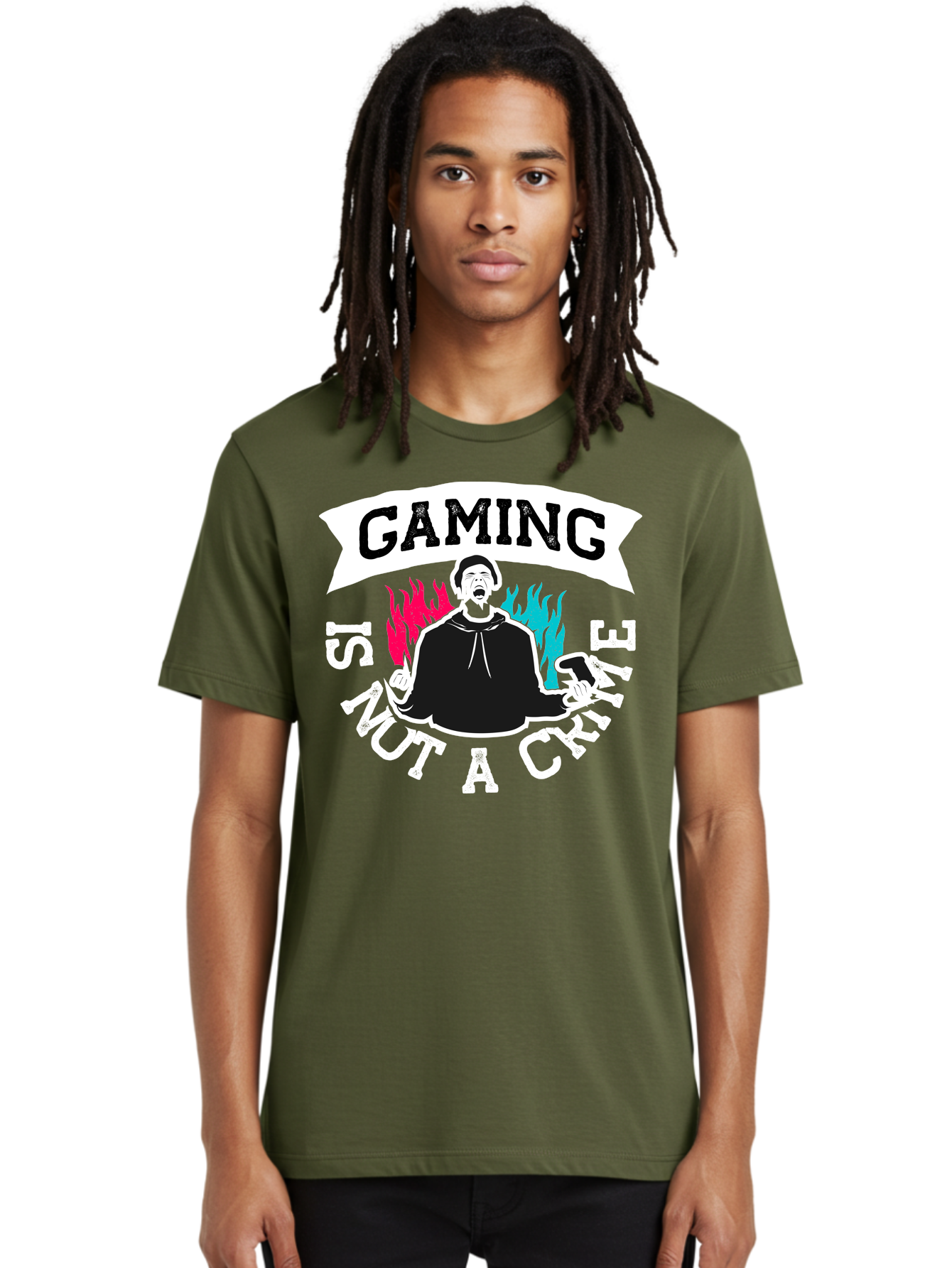 Gaming-Is-Not-A-Crime Men'S Graphic Tee, 100% Cotton, Comfortable Casual Summer Wear, Machine Washable, Gaming Culture, Gamer Identity, Pop Culture Graphics, Bold Typography, Video Game Illustrations, Passionate Expression, Loud And Proud, - Aaa639 24