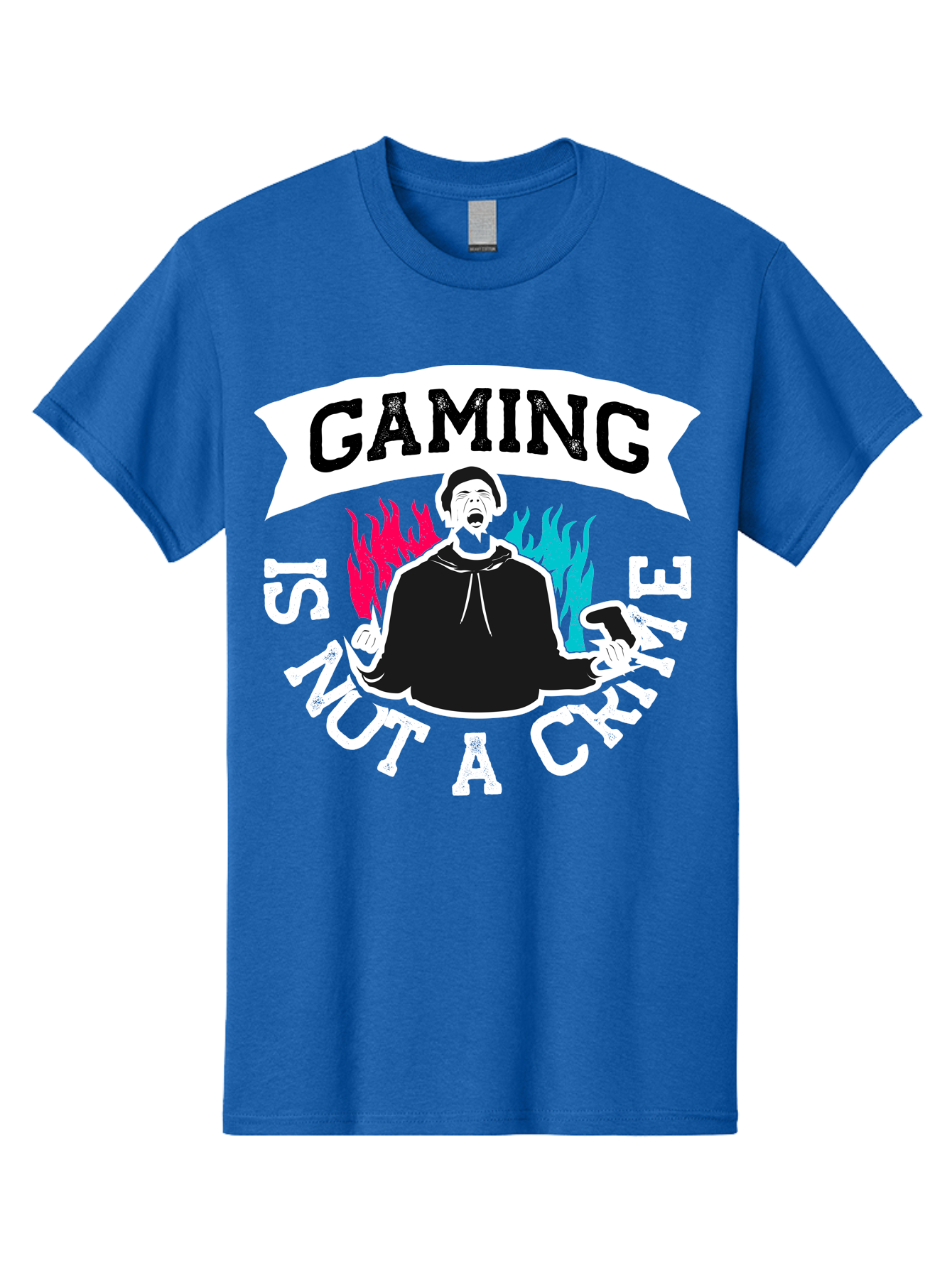 Gaming-Is-Not-A-Crime Men'S Graphic Tee, 100% Cotton, Comfortable Casual Summer Wear, Machine Washable, Gaming Culture, Gamer Identity, Pop Culture Graphics, Bold Typography, Video Game Illustrations, Passionate Expression, Loud And Proud, - Aaa639 5
