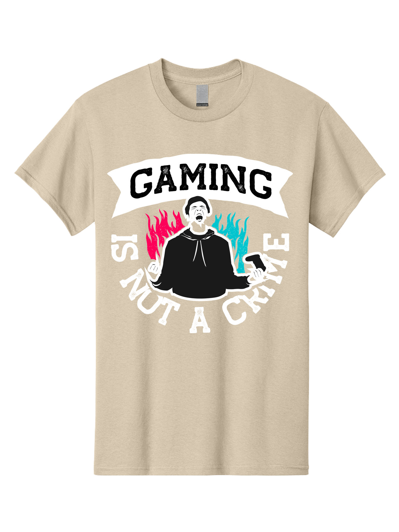 Gaming-Is-Not-A-Crime Men'S Graphic Tee, 100% Cotton, Comfortable Casual Summer Wear, Machine Washable, Gaming Culture, Gamer Identity, Pop Culture Graphics, Bold Typography, Video Game Illustrations, Passionate Expression, Loud And Proud, - Aaa639 27